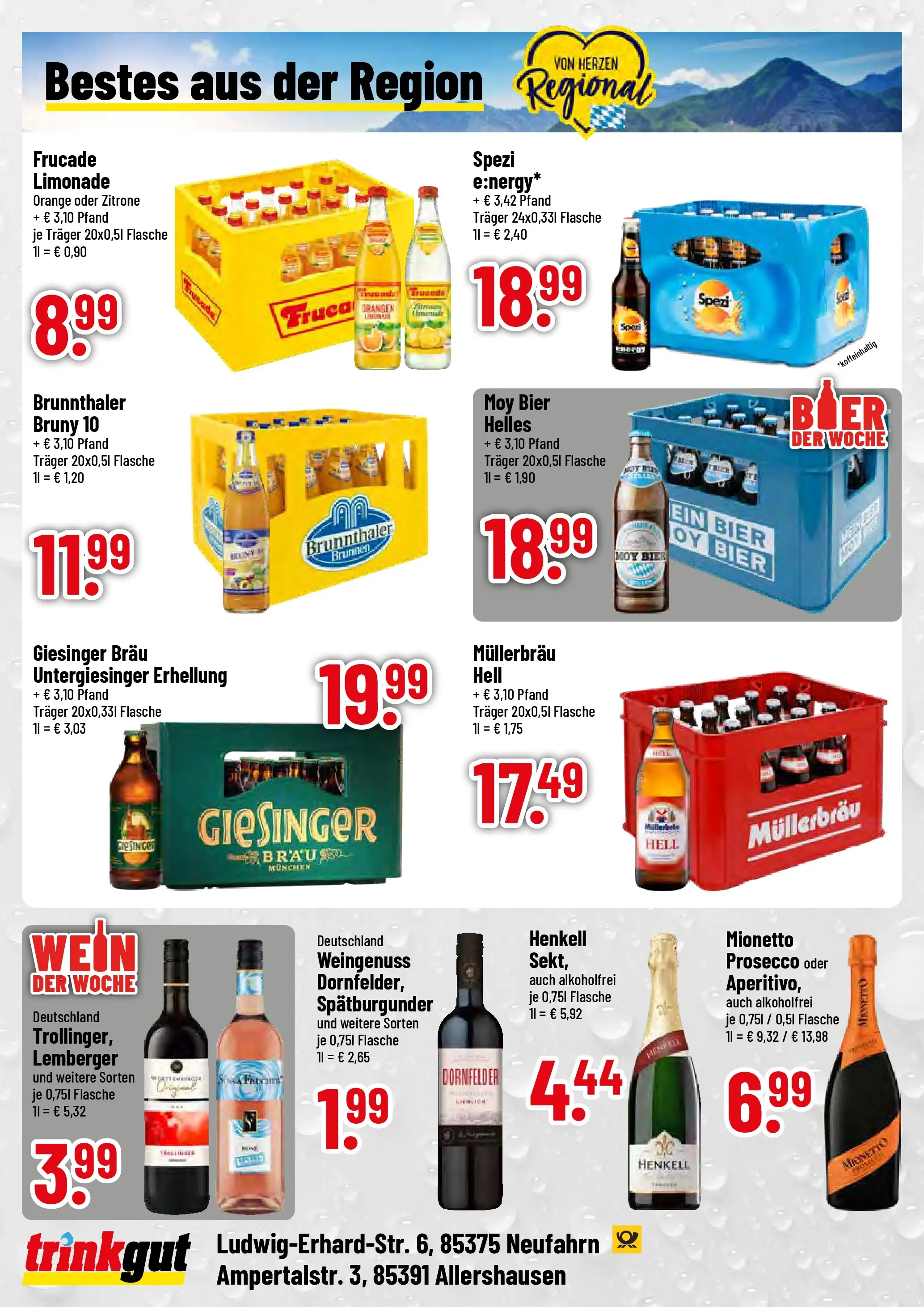 Trinkgut - trinkgut: Wochenangebote (ab 02.02.2026) » Angebote online | Seite: 4 | Produkte: Messmer, Skyr, Arla skyr, Exquisa