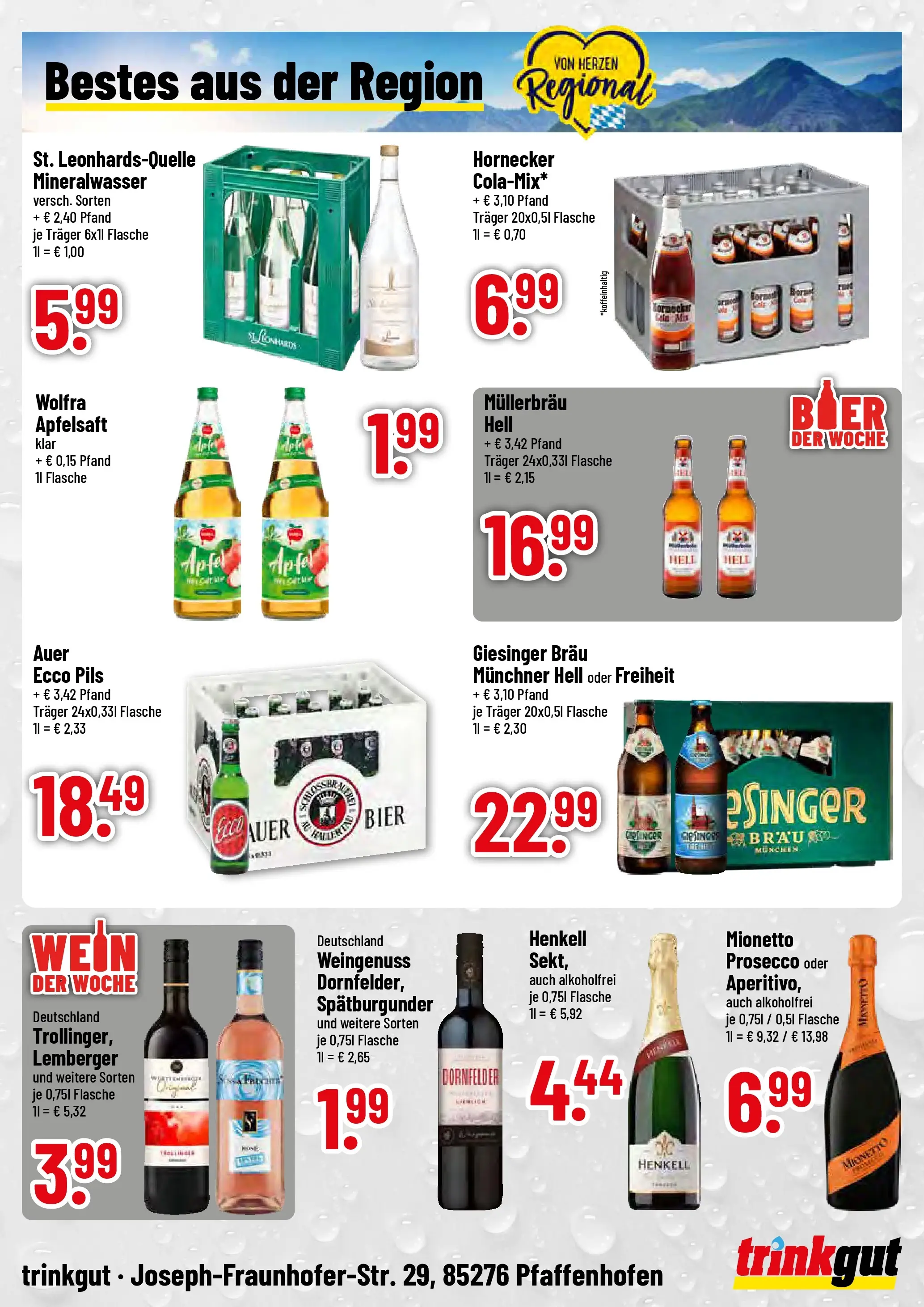 Trinkgut - trinkgut: Wochenangebote (ab 02.02.2026) » Angebote online | Seite: 4 | Produkte: Bier, Äpfel, Mineralwasser, Wein