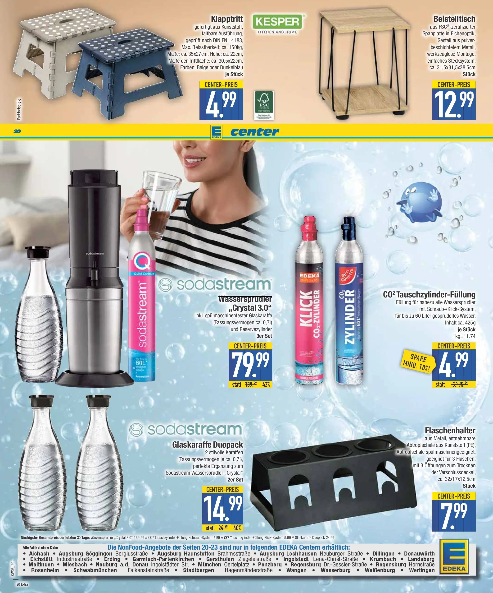 Edeka prospekt Krumbach	 (ab 01.02.2026) » Angebote Online | Seite: 20 | Produkte: Beistelltisch, Sodastream