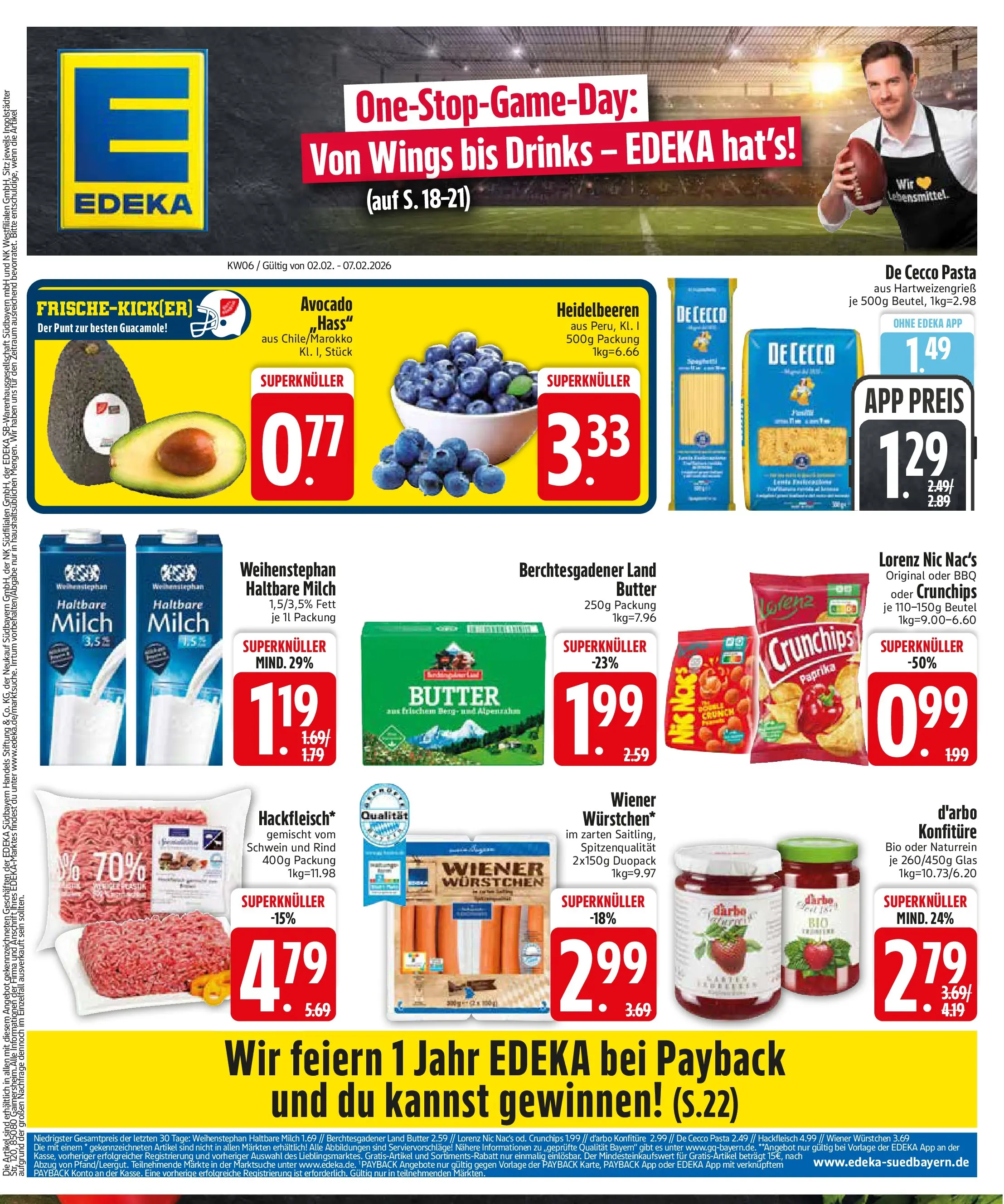 Edeka prospekt München	 (ab 01.02.2026) » Angebote Online | Seite: 1 | Produkte: Milch, Haltbare milch, Paprika, Hackfleisch