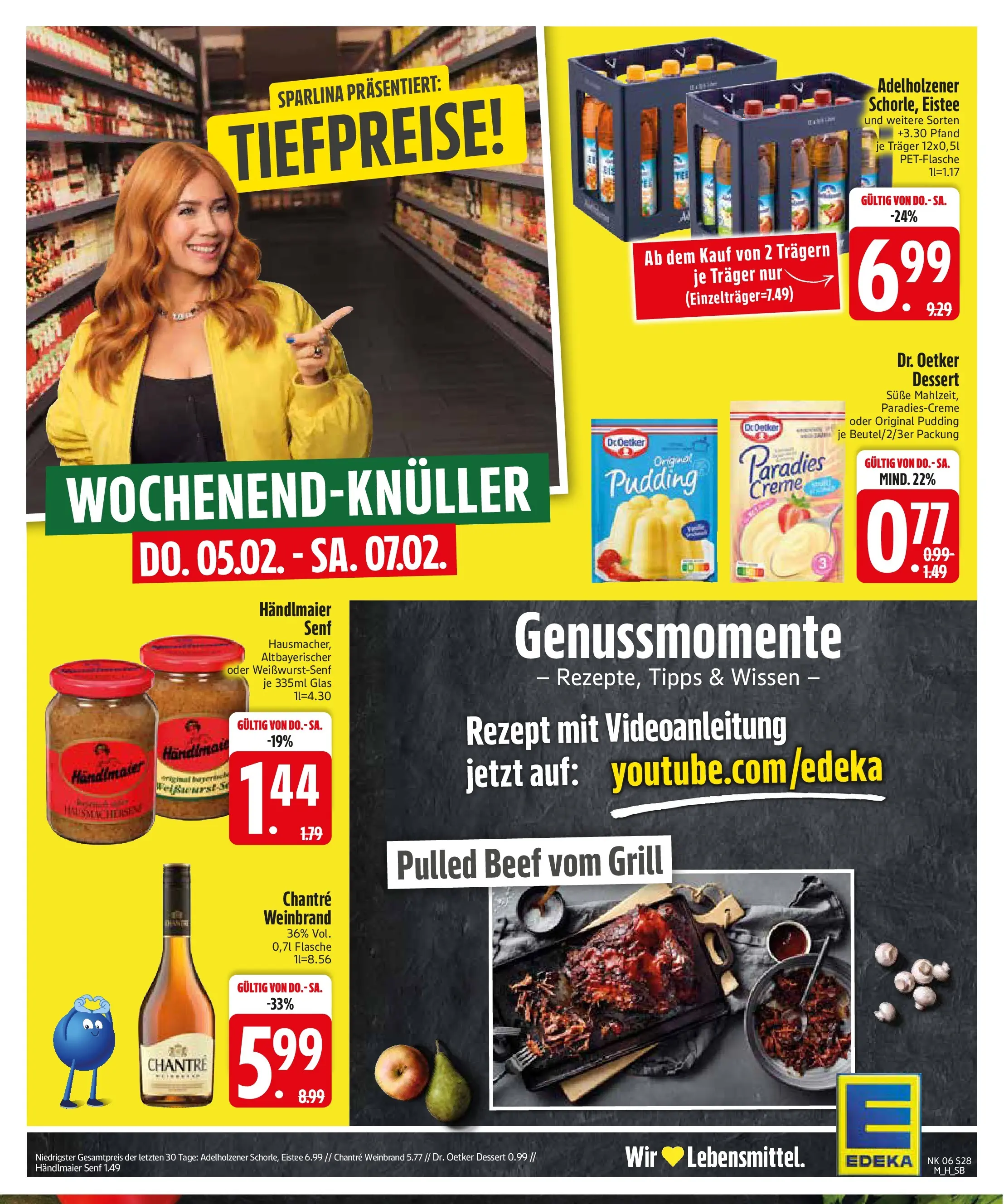 Edeka prospekt Ottobrunn	 (ab 01.02.2026) » Angebote Online | Seite: 28 | Produkte: Adelholzener, Pudding, Creme, Chantré