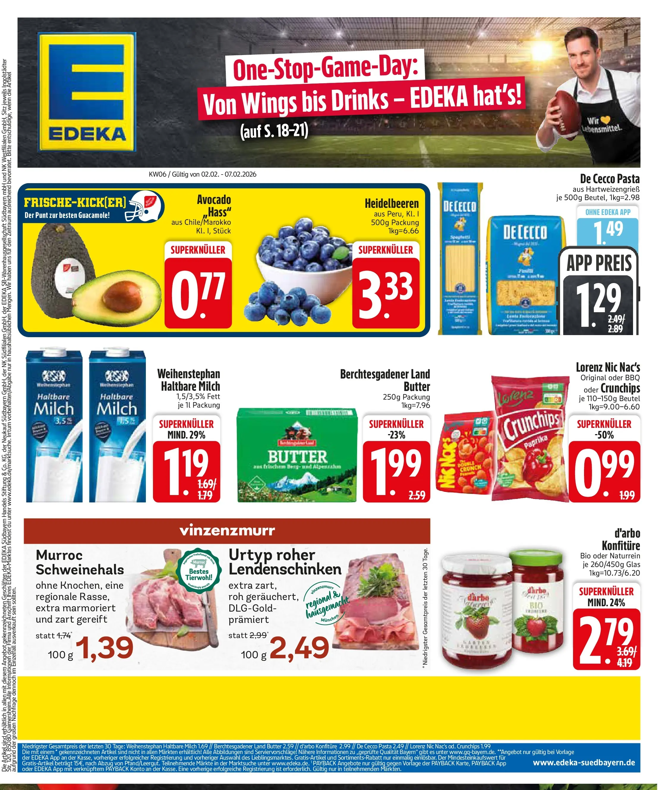 Edeka prospekt Ottobrunn	 (ab 01.02.2026) » Angebote Online | Seite: 1 | Produkte: Milch, Heidelbeeren, Paprika, Pasta