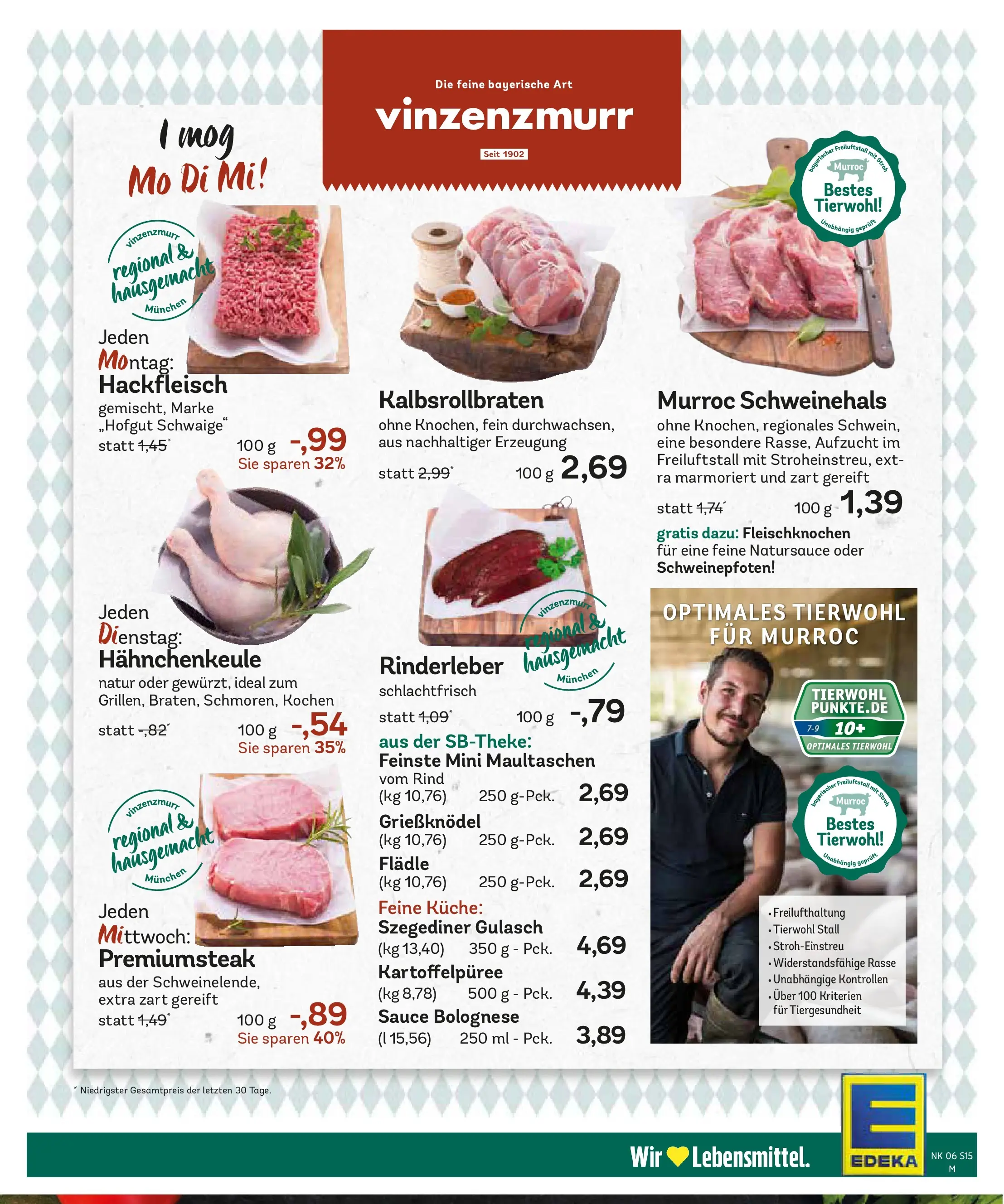Edeka prospekt Ottobrunn	 (ab 01.02.2026) » Angebote Online | Seite: 15 | Produkte: Gulasch, Maultaschen, Steak, Hackfleisch