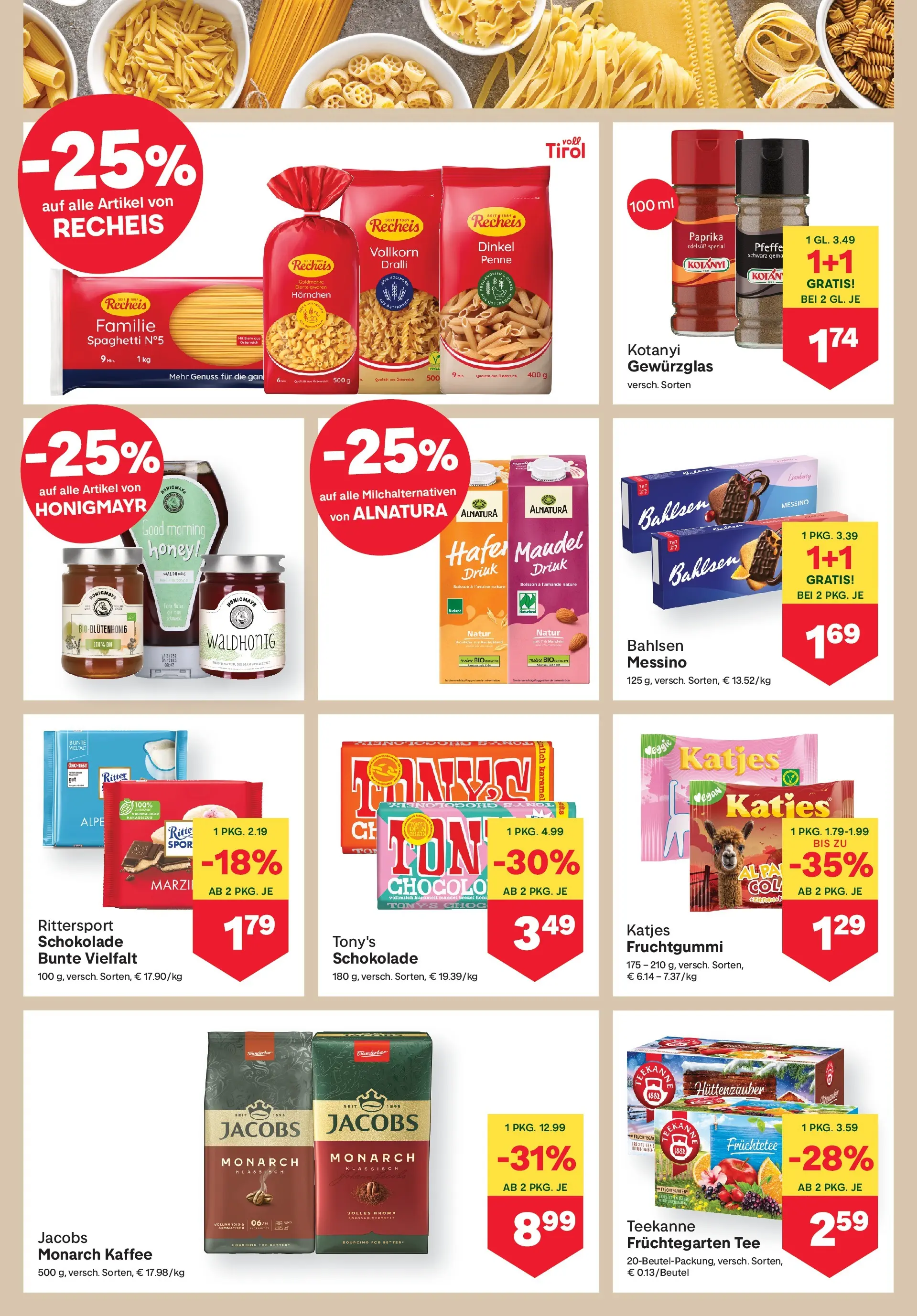 MPREIS St.Gallenkirch von 05.02.2026 - Aktuelle Angebote | Seite: 6 | Produkte: Hajdina liszt, Kaffee, Schokolade, Tee