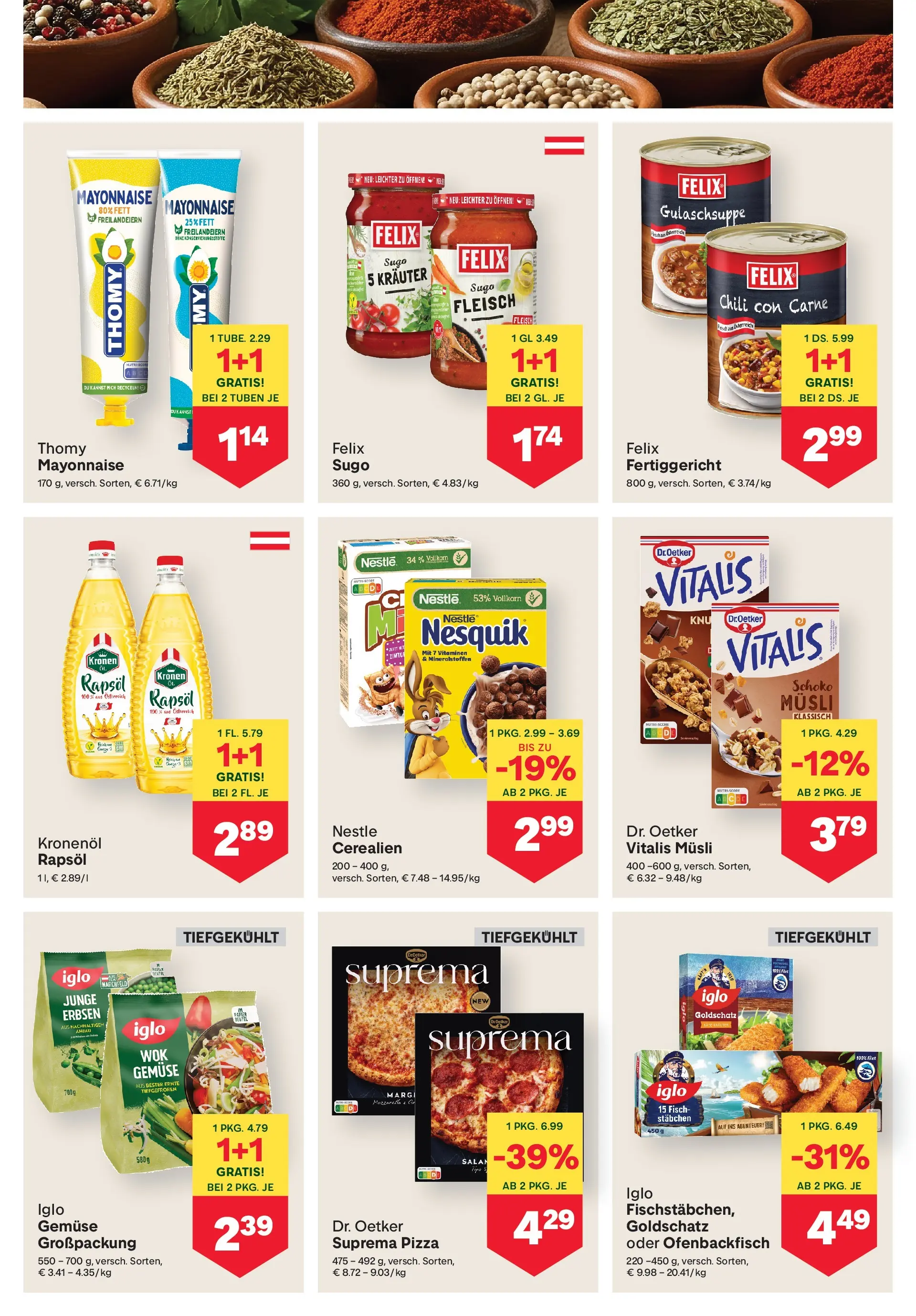 MPREIS St.Gallenkirch von 05.02.2026 - Aktuelle Angebote | Seite: 12 | Produkte: Gemüse, Mayonnaise, Erbsen, Fisch