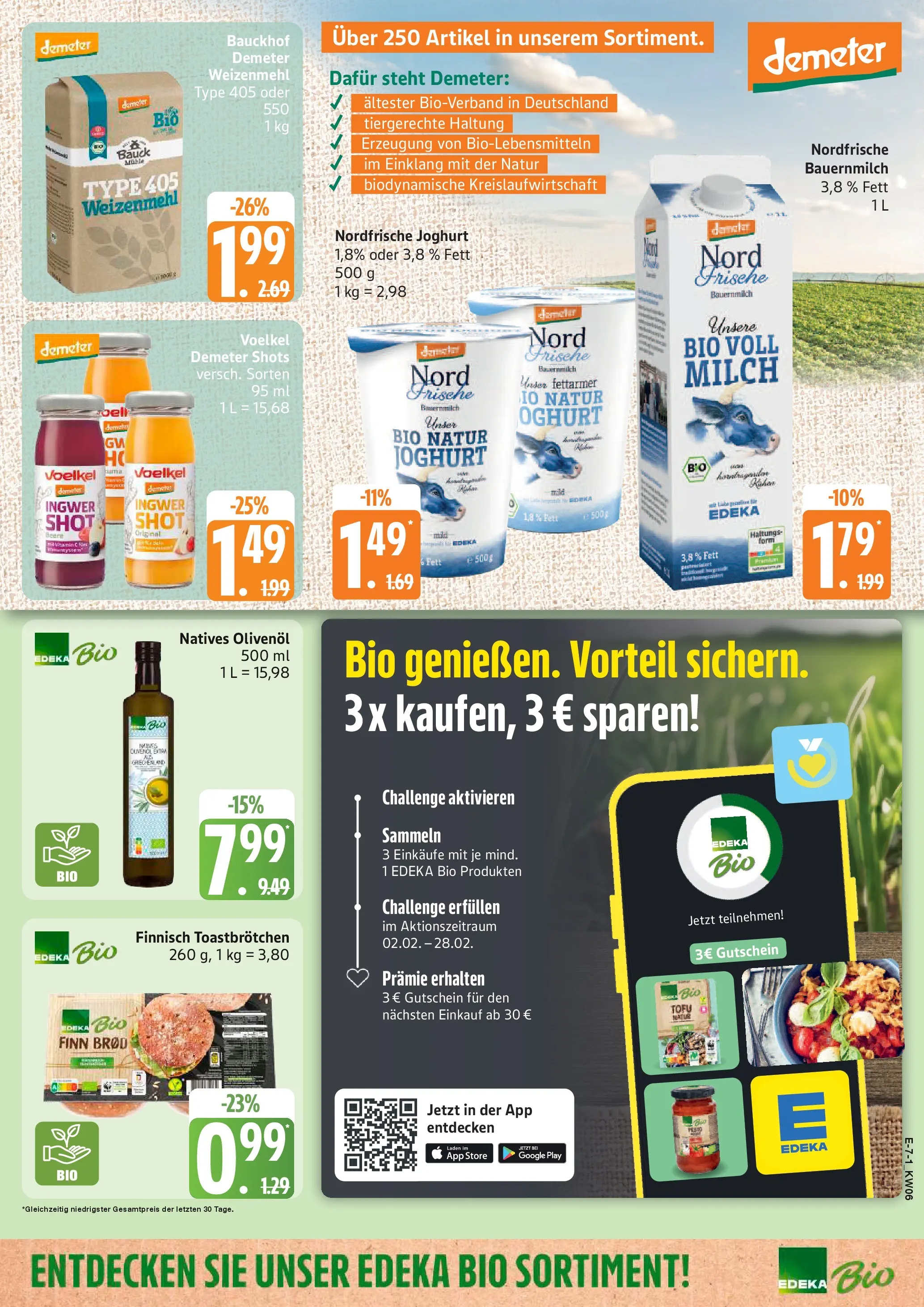 Edeka prospekt Hamburg	 (ab 01.02.2026) » Angebote Online | Seite: 7 | Produkte: Mühle, Milch, Joghurt, Olivenol