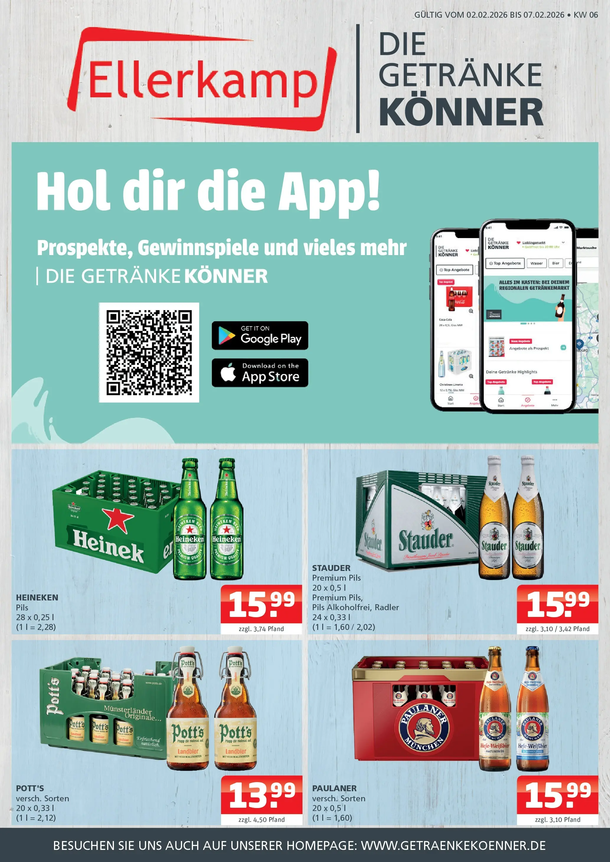 Angebote - Getränke Ellerkamp: Getränkeangebote (ab 01.02.2026) zum Blättern | Seite: 1