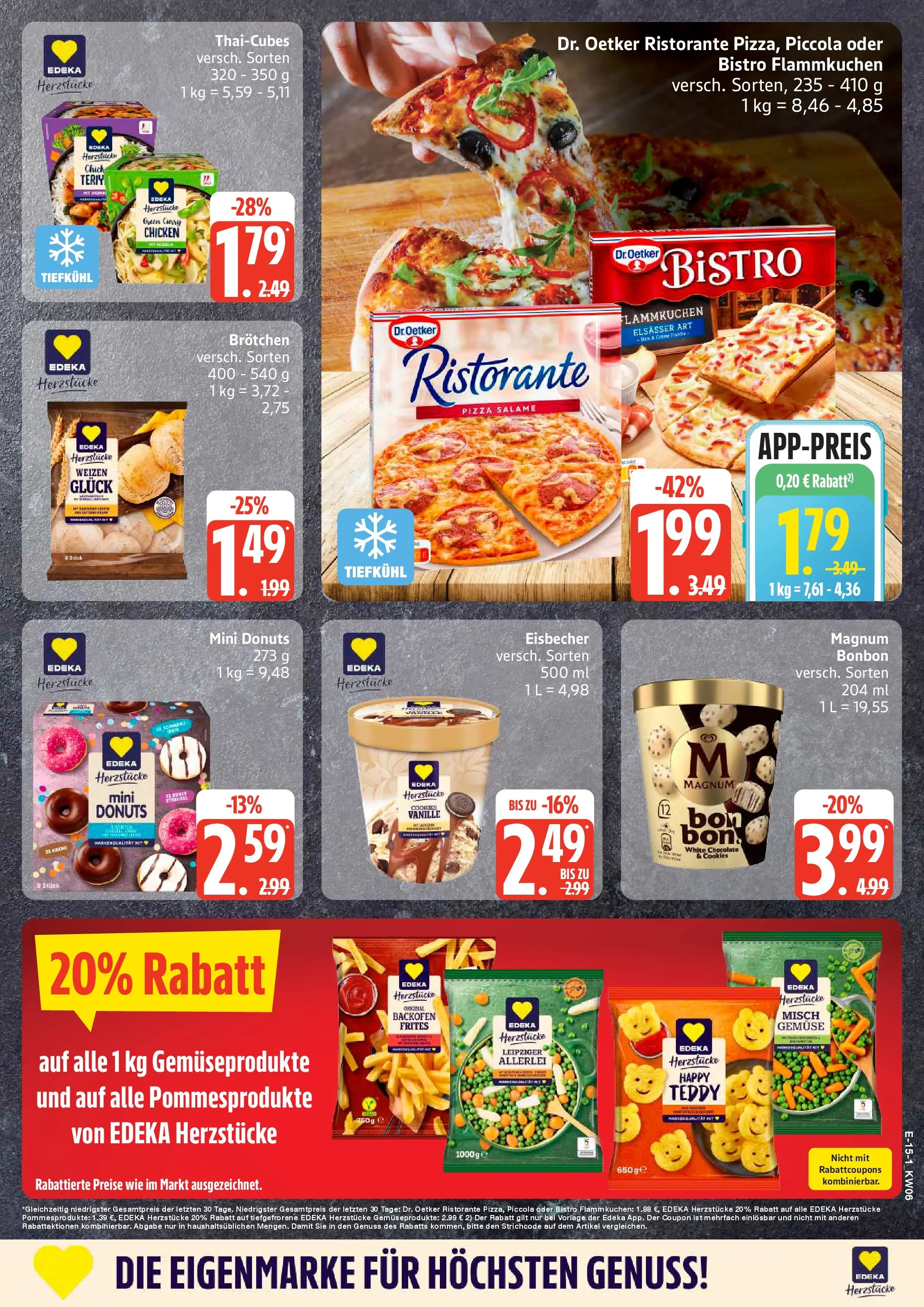 Edeka prospekt Hamburg	 (ab 01.02.2026) » Angebote Online | Seite: 15 | Produkte: Donuts, Gemüse, Backofen, Pizza