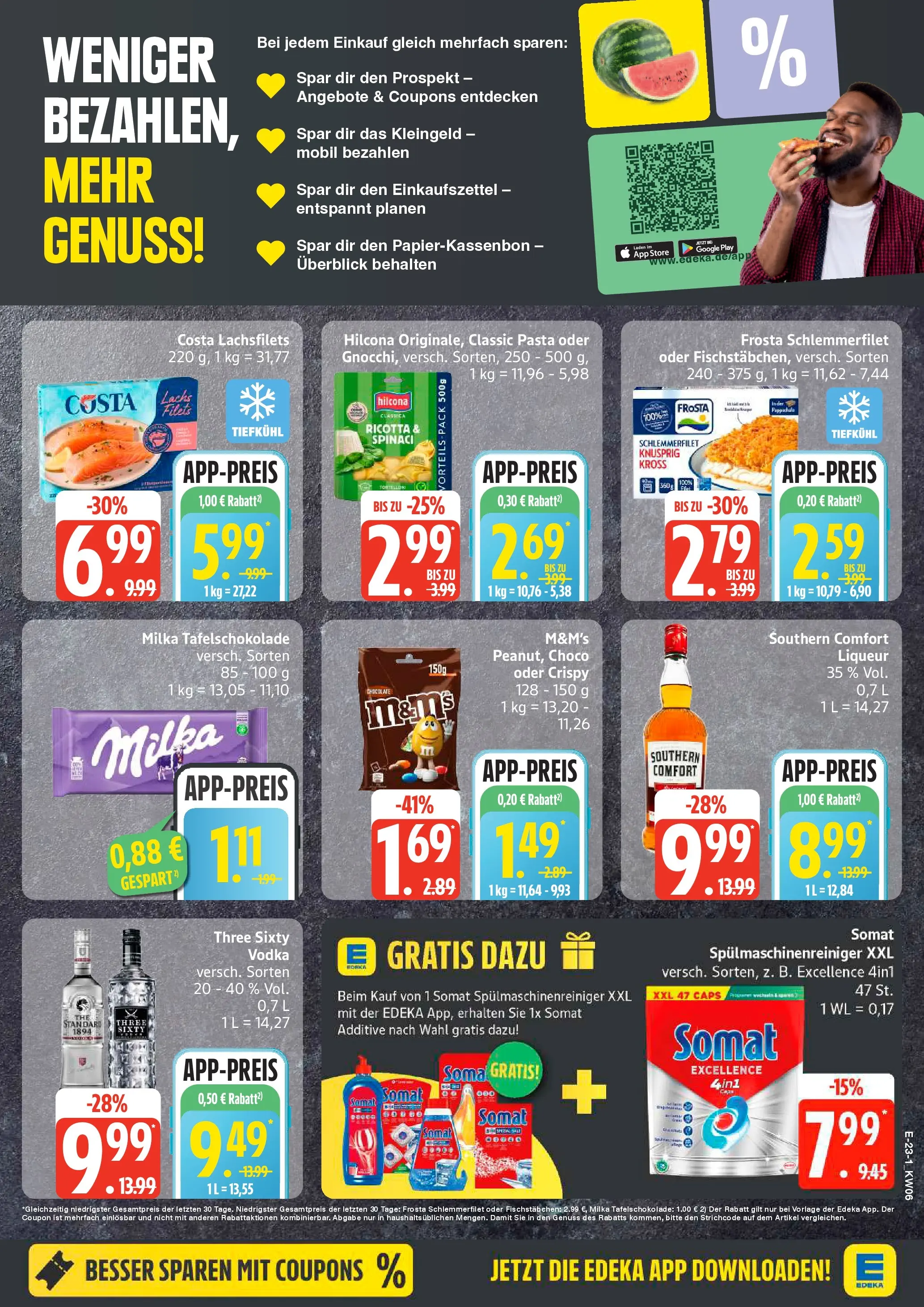 Edeka prospekt Hamburg	 (ab 01.02.2026) » Angebote Online | Seite: 23 | Produkte: Milka, Southern comfort, Pasta, Vodka