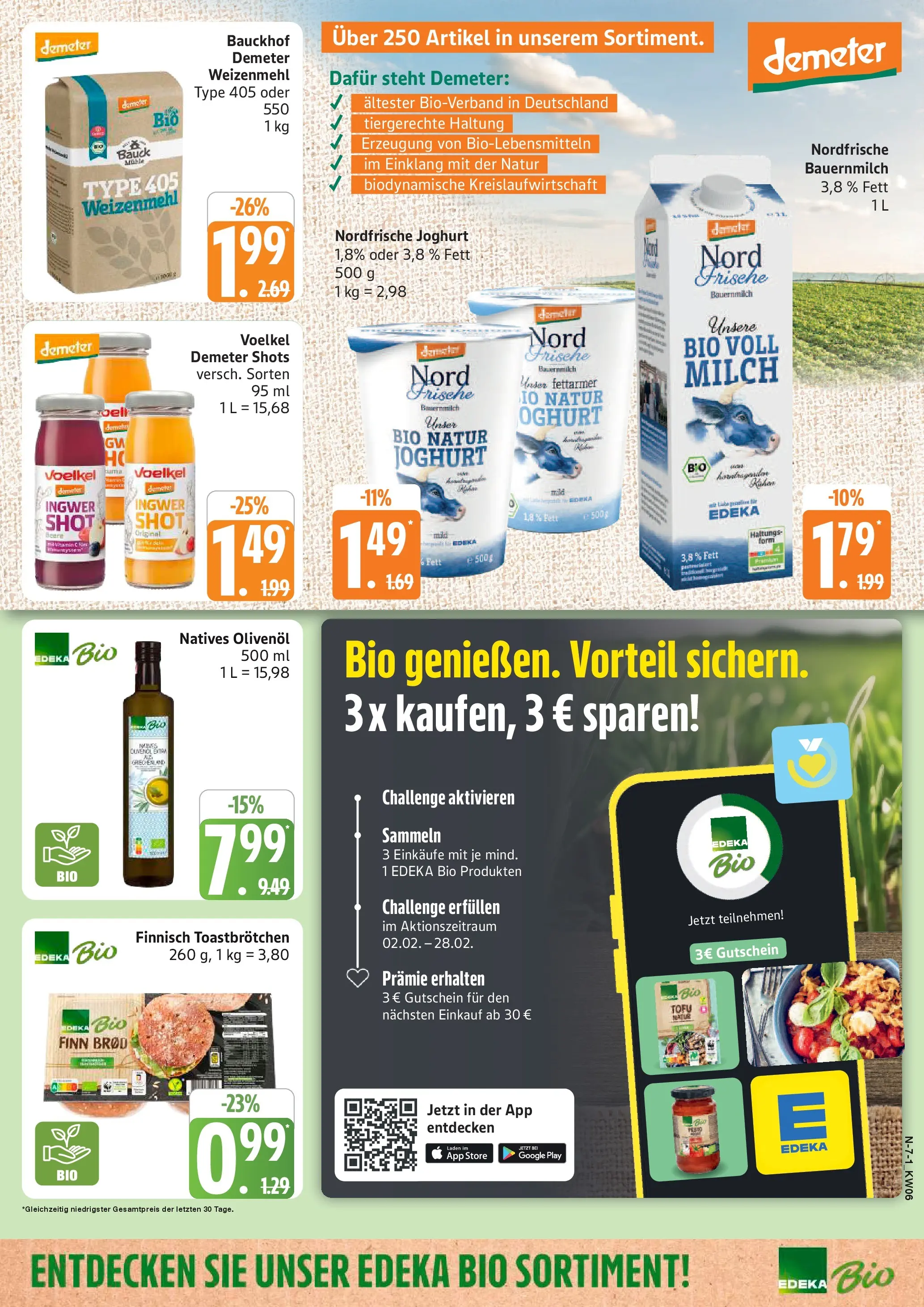 Edeka prospekt Cuxhaven	 (ab 01.02.2026) » Angebote Online | Seite: 7 | Produkte: Milch, Olivenol, Weizenmehl, Kuchen