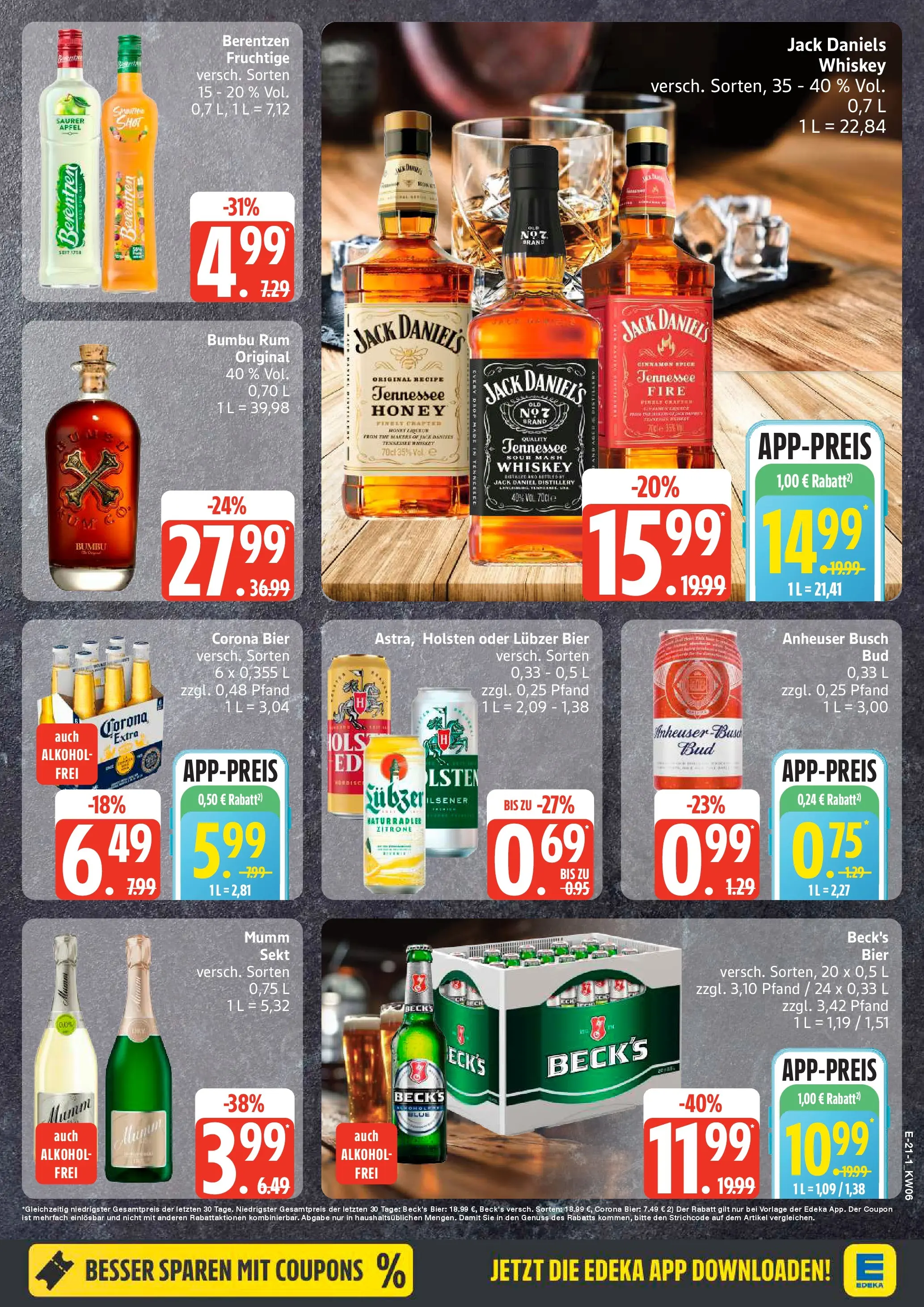 Edeka prospekt Hamburg	 (ab 01.02.2026) » Angebote Online | Seite: 21 | Produkte: Mumm sekt, Äpfel, Lubzer, Berentzen