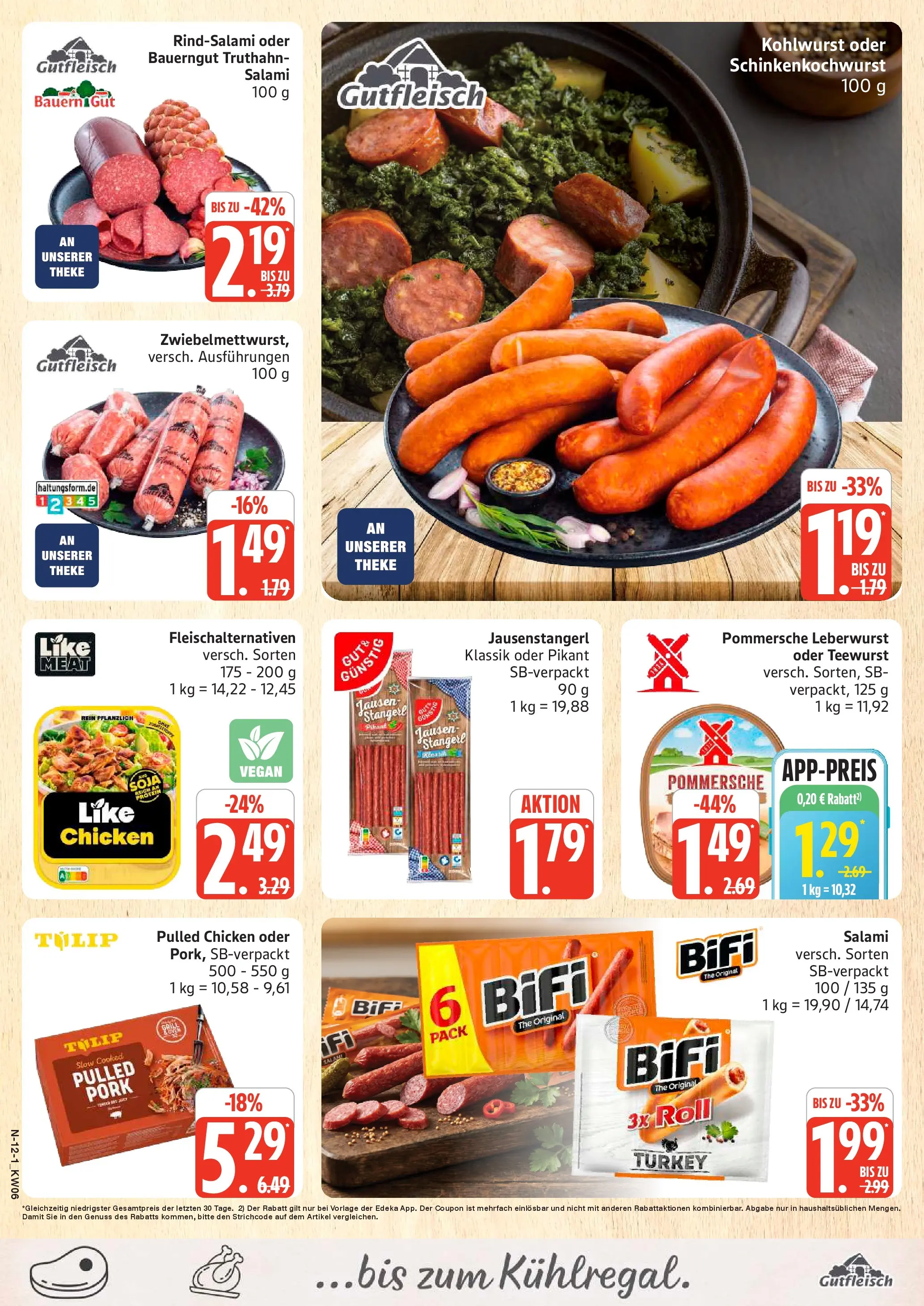 Edeka prospekt Cuxhaven	 (ab 01.02.2026) » Angebote Online | Seite: 12 | Produkte: Bifi, Like meat, Bauerngut, Salami