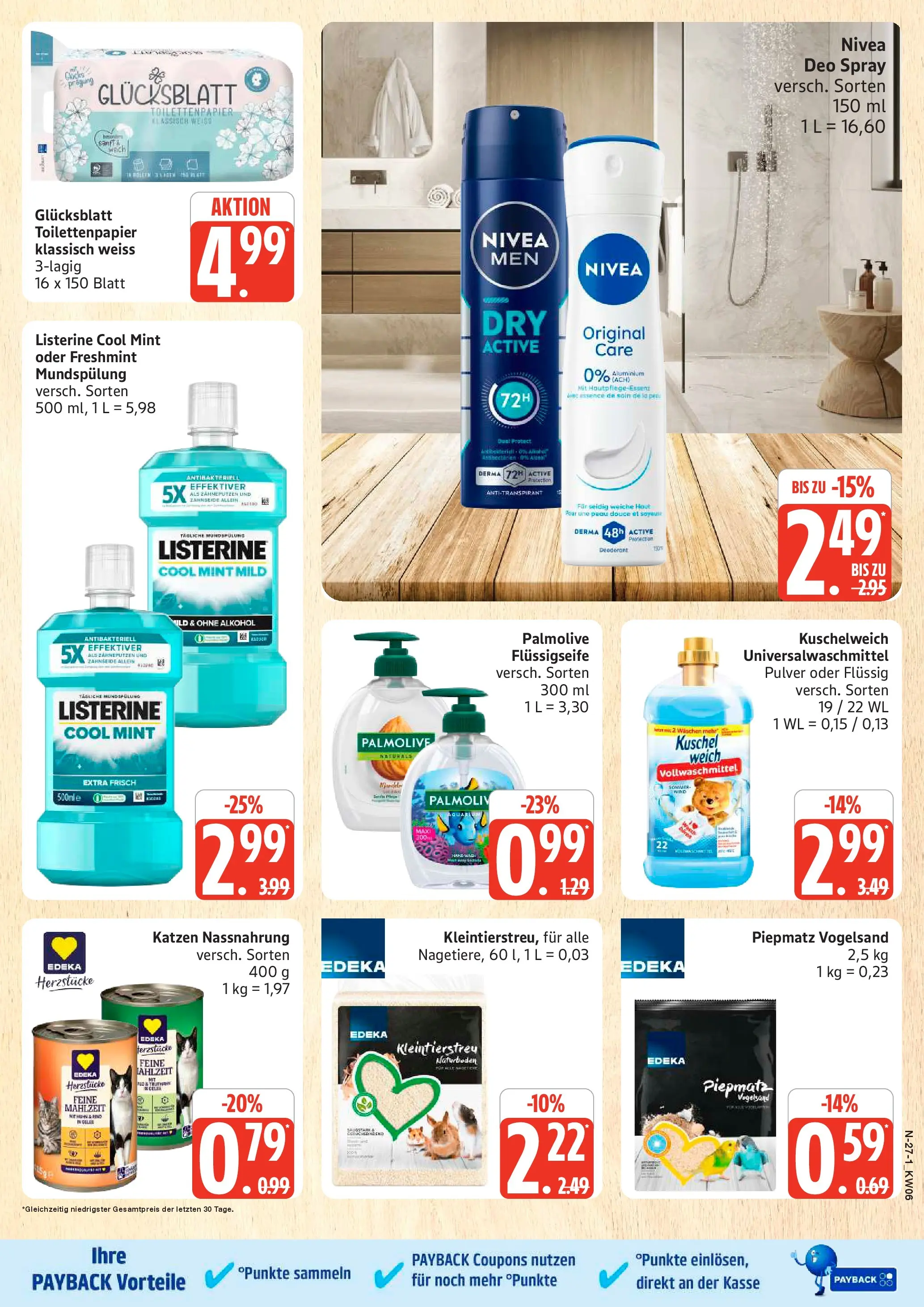 Edeka prospekt Cuxhaven	 (ab 01.02.2026) » Angebote Online | Seite: 27 | Produkte: Deodorant, Antitranspirant, Listerine, Toilettenpapier