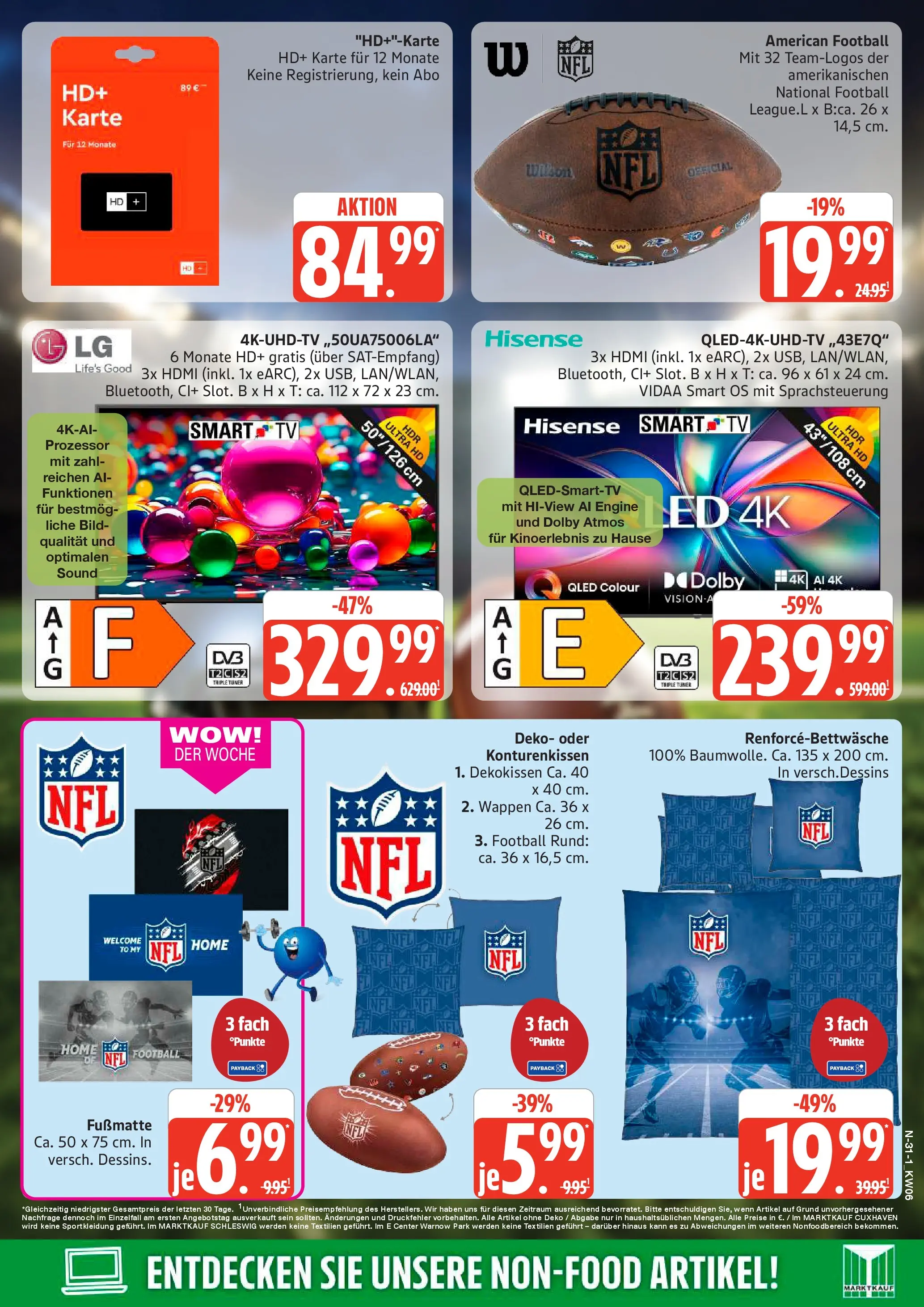 Edeka prospekt Cuxhaven	 (ab 01.02.2026) » Angebote Online | Seite: 31 | Produkte: LG, Hisense, Smart TV, Football