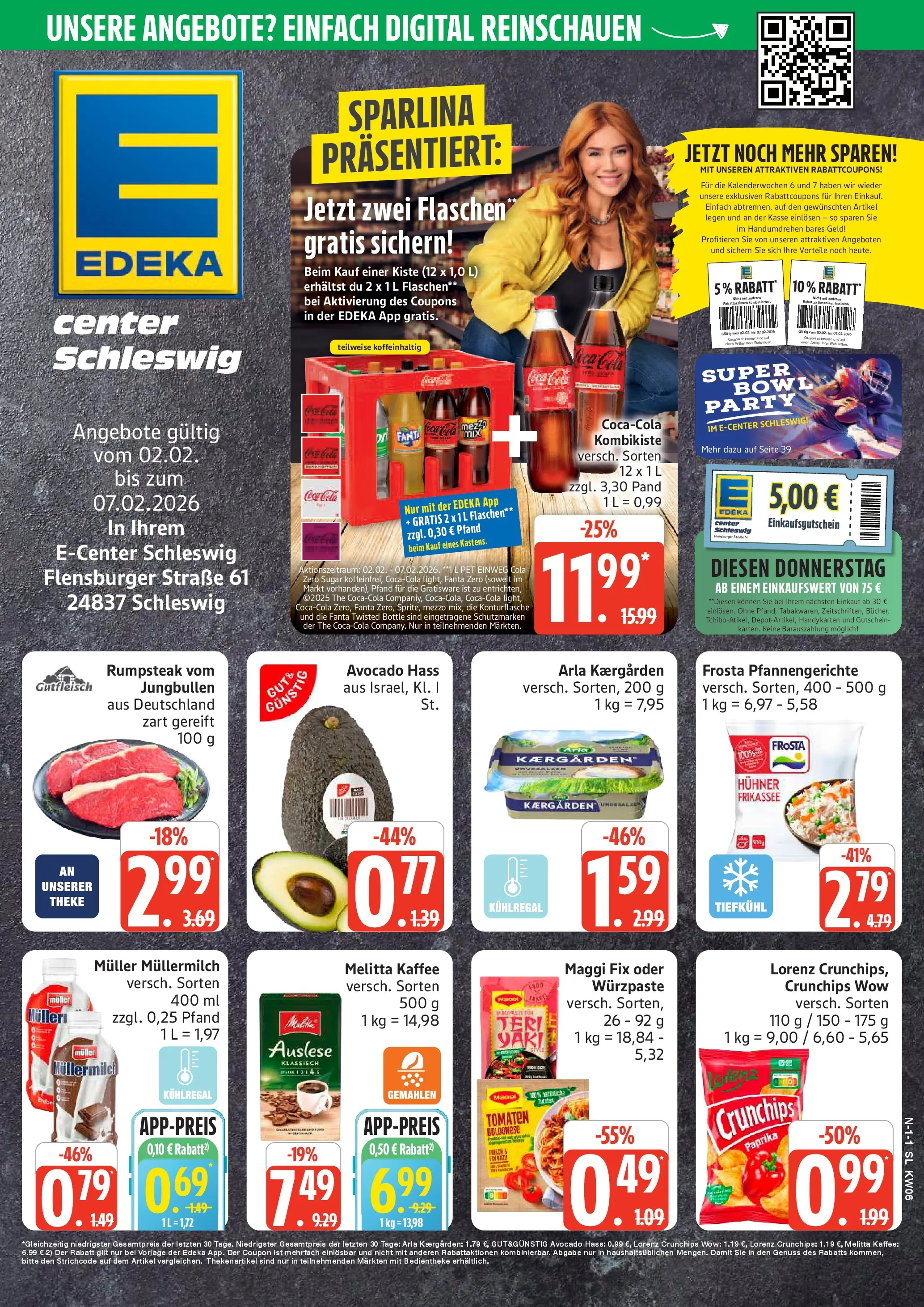 Edeka prospekt Schleswig	 (ab 02.02.2026) » Angebote Online | Seite: 1 | Produkte: Rumpsteak, Maggi, Kaffee, Paprika