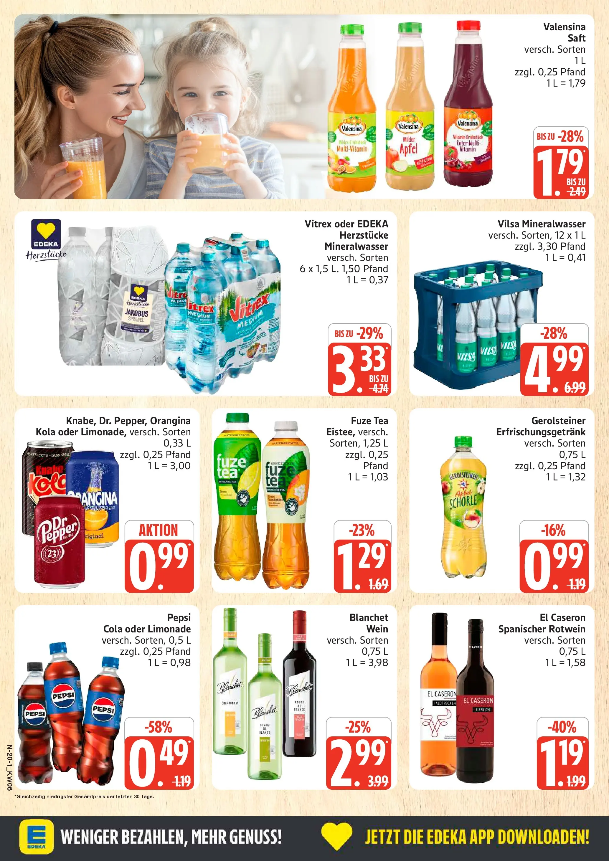 Edeka prospekt Cuxhaven	 (ab 01.02.2026) » Angebote Online | Seite: 20 | Produkte: Fuze tea, Rotwein, Valensina, Wein