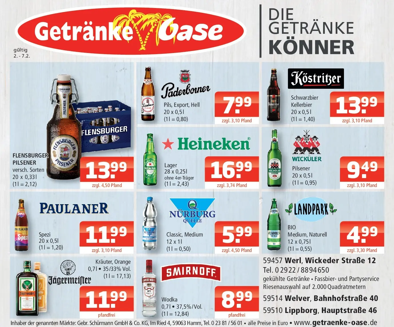 Angebote - Getränke Oase: Getränkeangebote (ab 01.02.2026) zum Blättern | Seite: 1