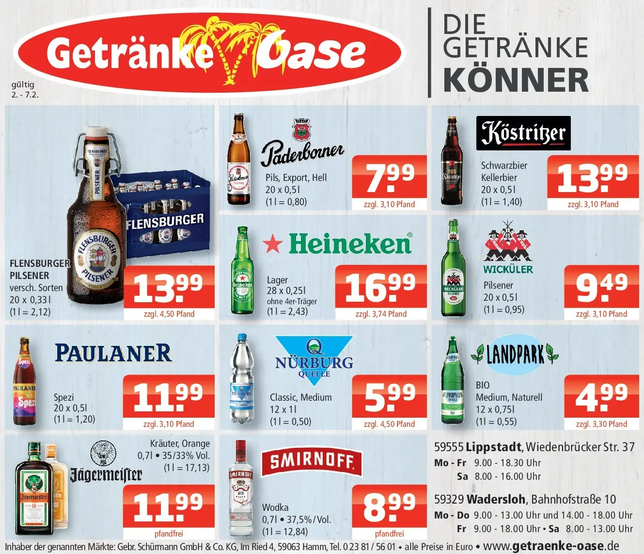 Angebote - Getränke Oase: Getränkeangebote (ab 01.02.2026) zum Blättern | Seite: 1