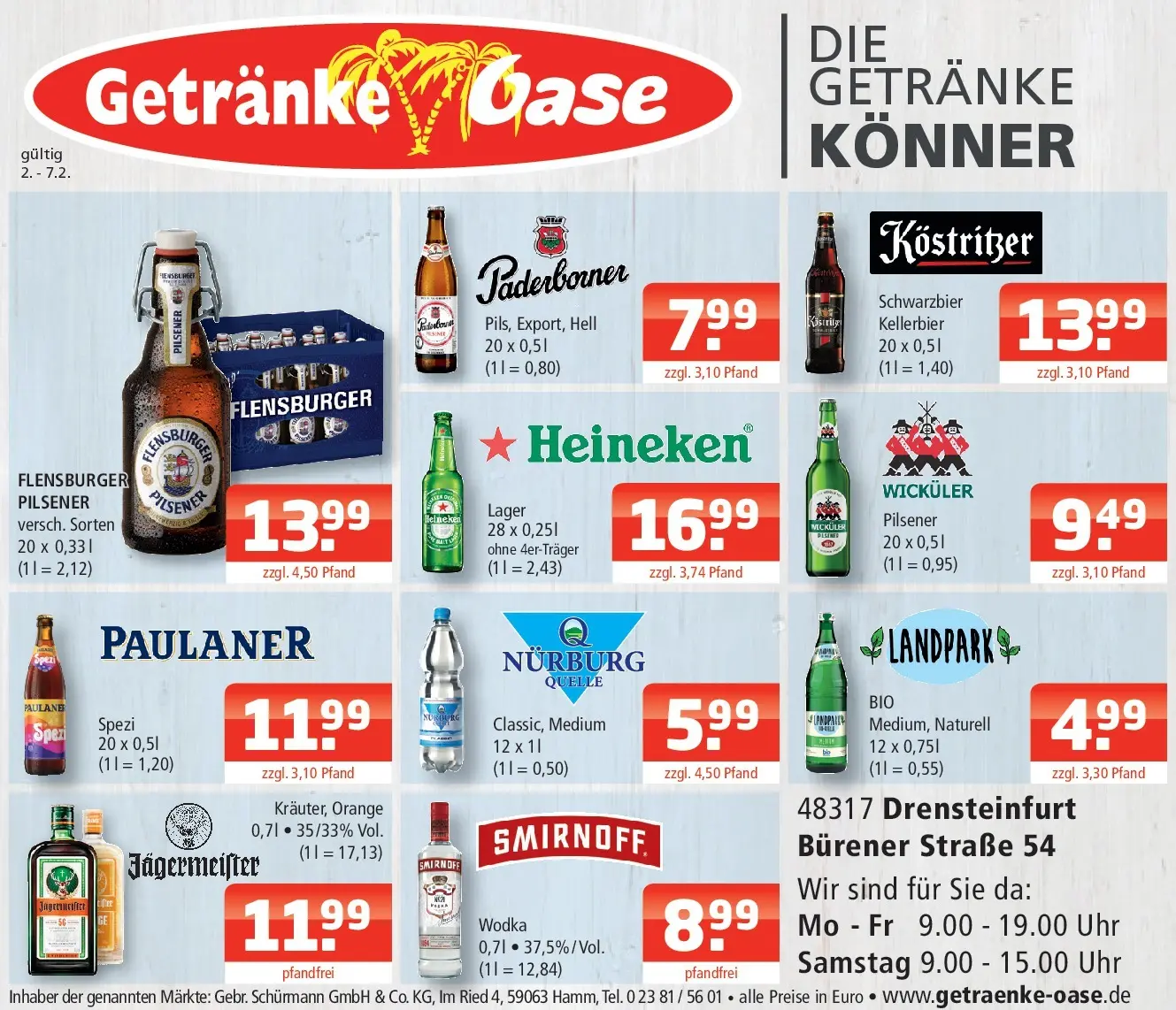 Angebote - Getränke Oase: Getränkeangebote (ab 01.02.2026) zum Blättern | Seite: 1