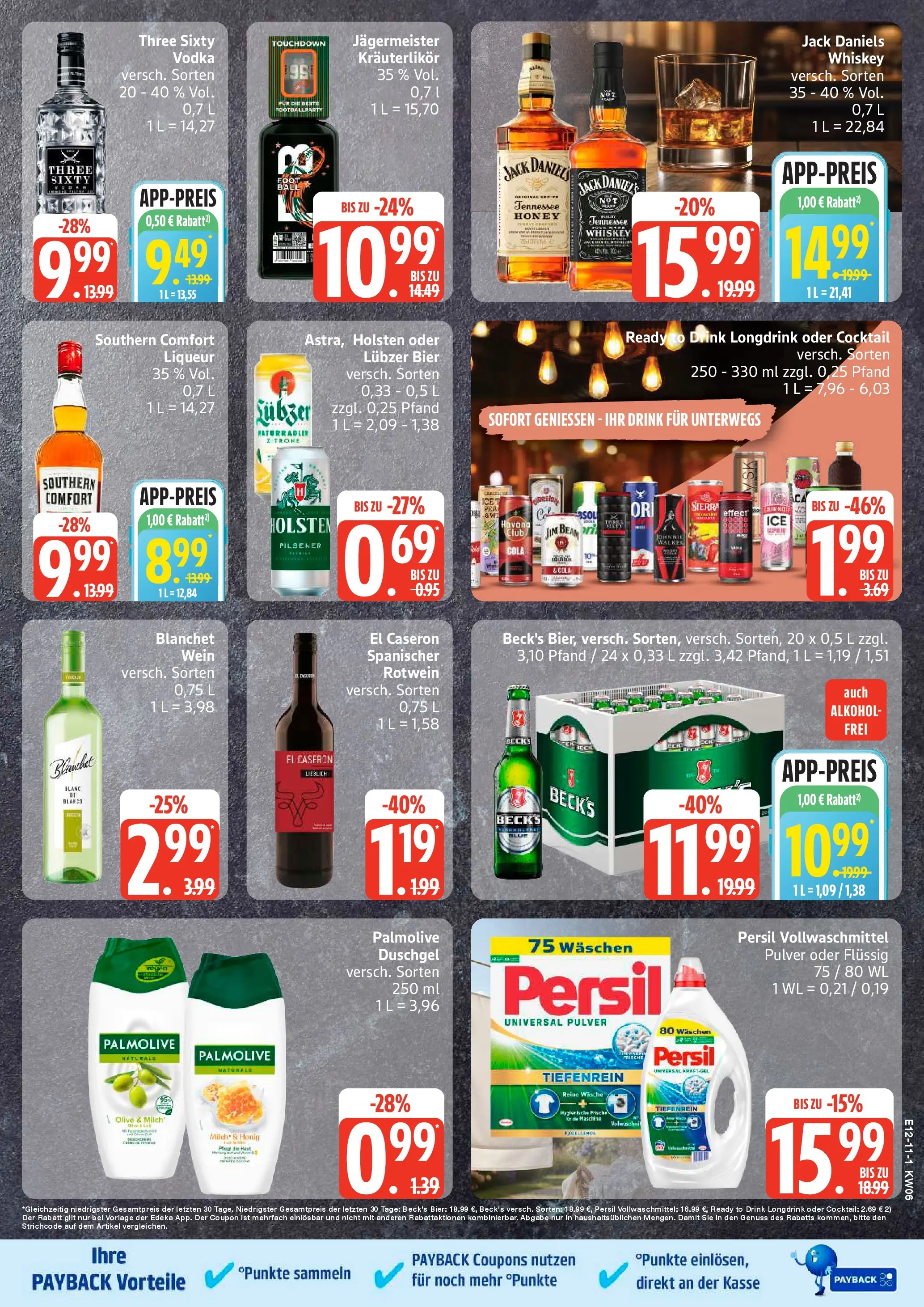 Edeka prospekt Sterup	 (ab 01.02.2026) » Angebote Online | Seite: 11 | Produkte: Jim beam, Jack Daniel's, Shower Gel, Persil