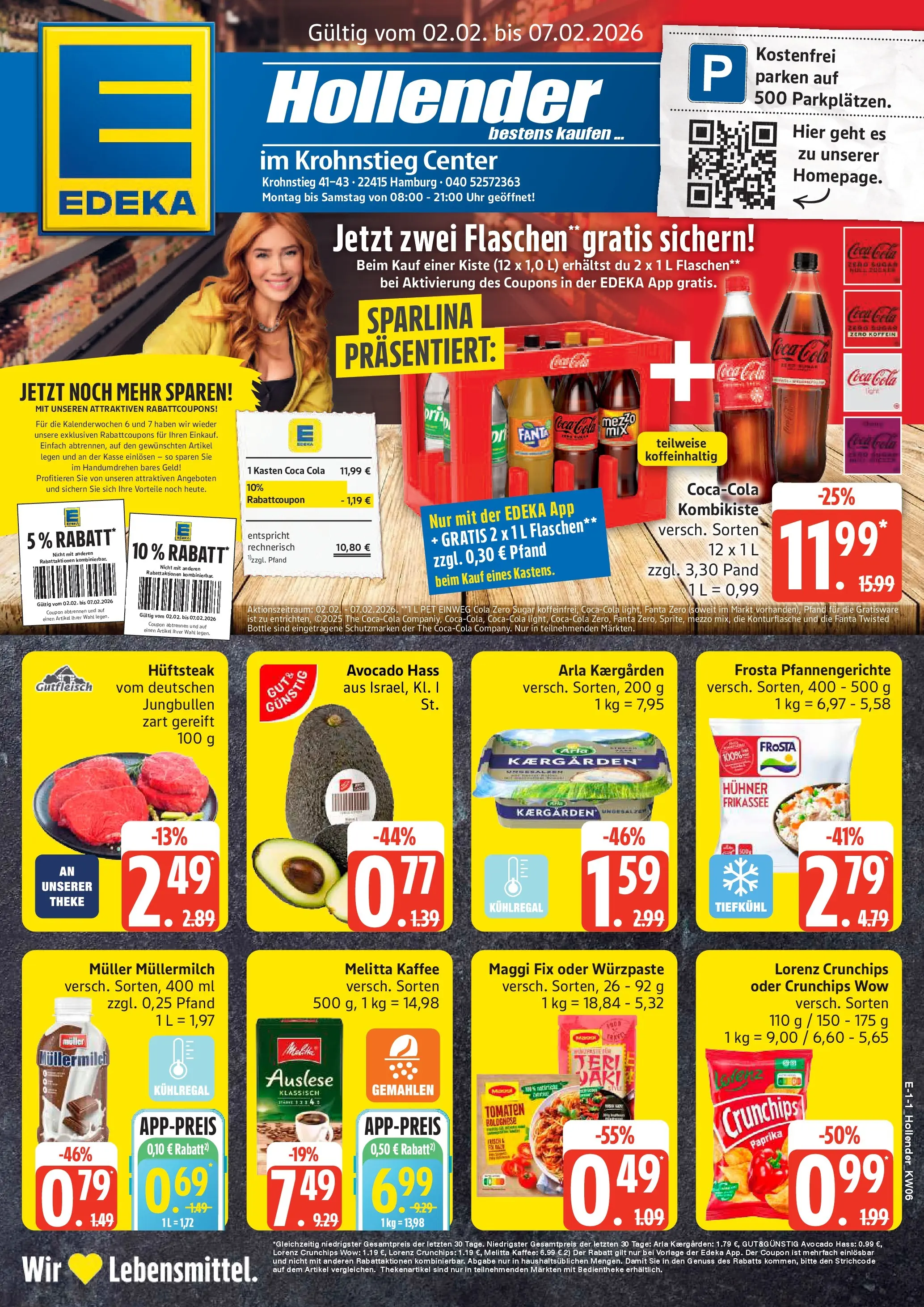 Edeka prospekt Hamburg	 (ab 01.02.2026) » Angebote Online | Seite: 1 | Produkte: Melitta, Kaffee, Tomaten, Avocado