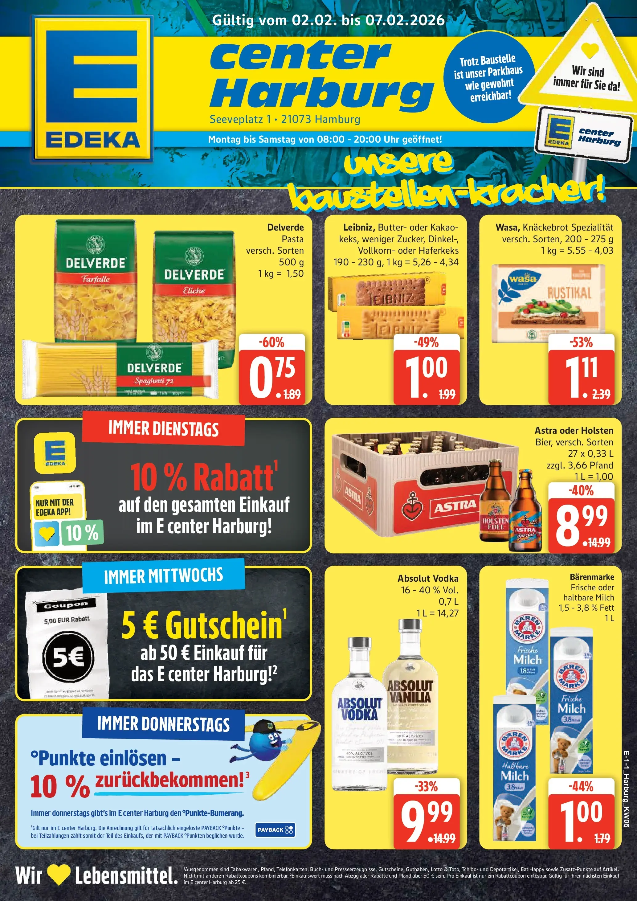 Edeka prospekt Hamburg	 (ab 01.02.2026) » Angebote Online | Seite: 1 | Produkte: Butter, Astra, Vodka, Uhr