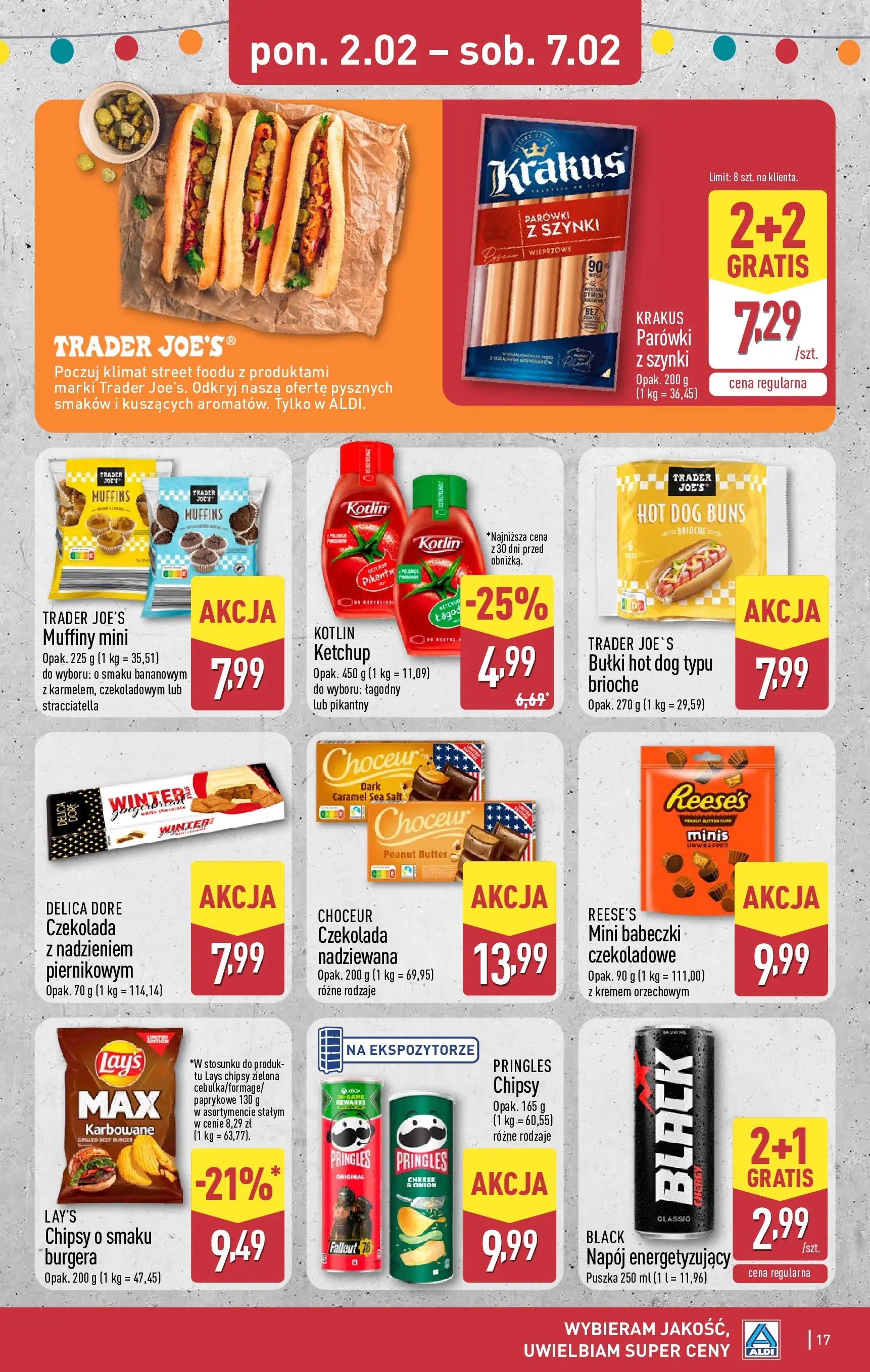 Aldi - Wybieram ALDI, bo jest tanio! od 01.02.2026 - Ulotka PDF, promocje | Strona: 17 | Produkty: Lays, Czekolada, Pringles, Chipsy paprykowe