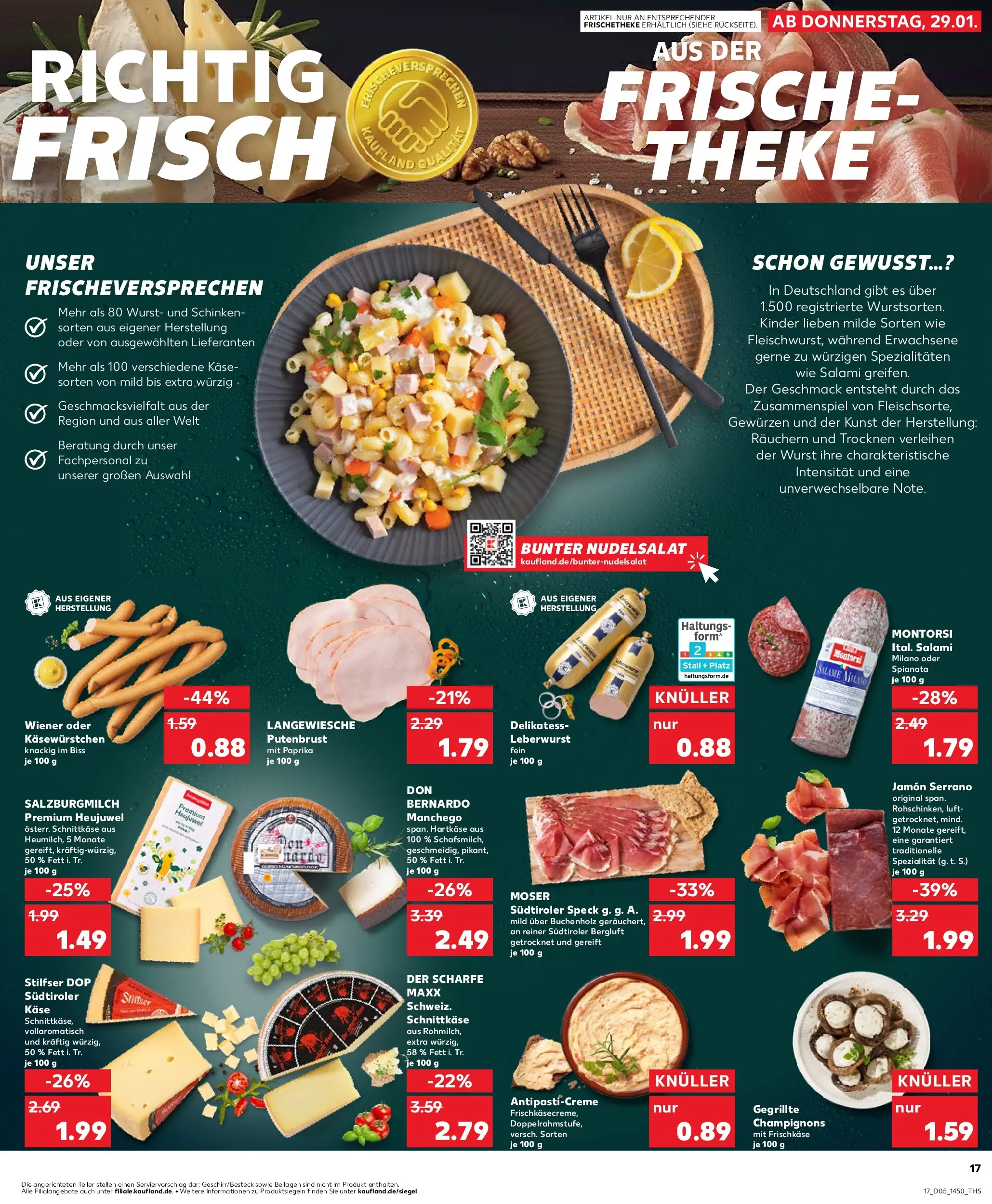Prospekt Kaufland ab 02.02.2026 » Angebote Online zum Blättern | Seite: 17 | Produkte: Theke, Champignons, Paprika, Schinken