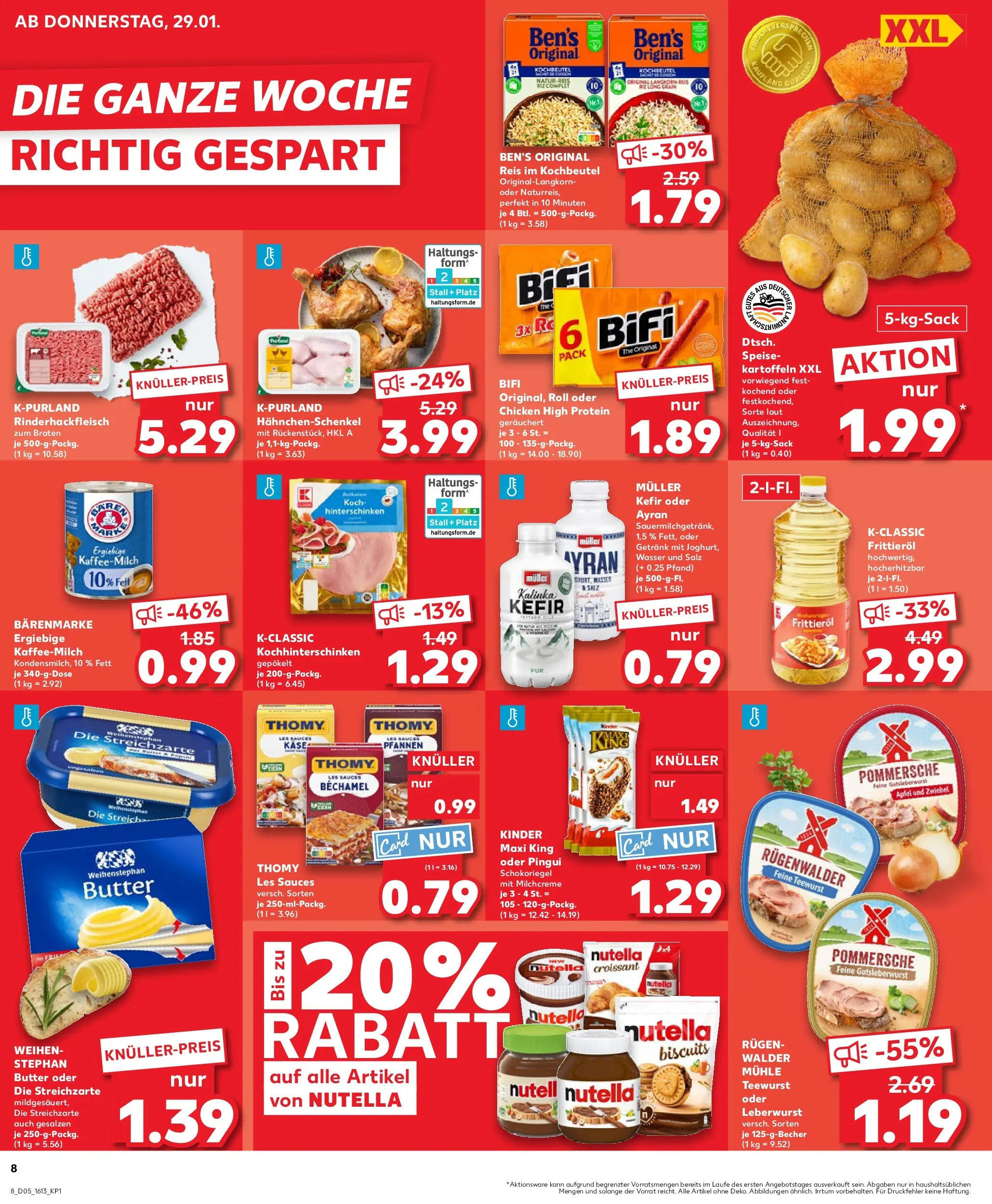 Prospekt Kaufland ab 02.02.2026 » Angebote Online zum Blättern | Seite: 8 | Produkte: Mühle, Äpfel, Nutella, Reis