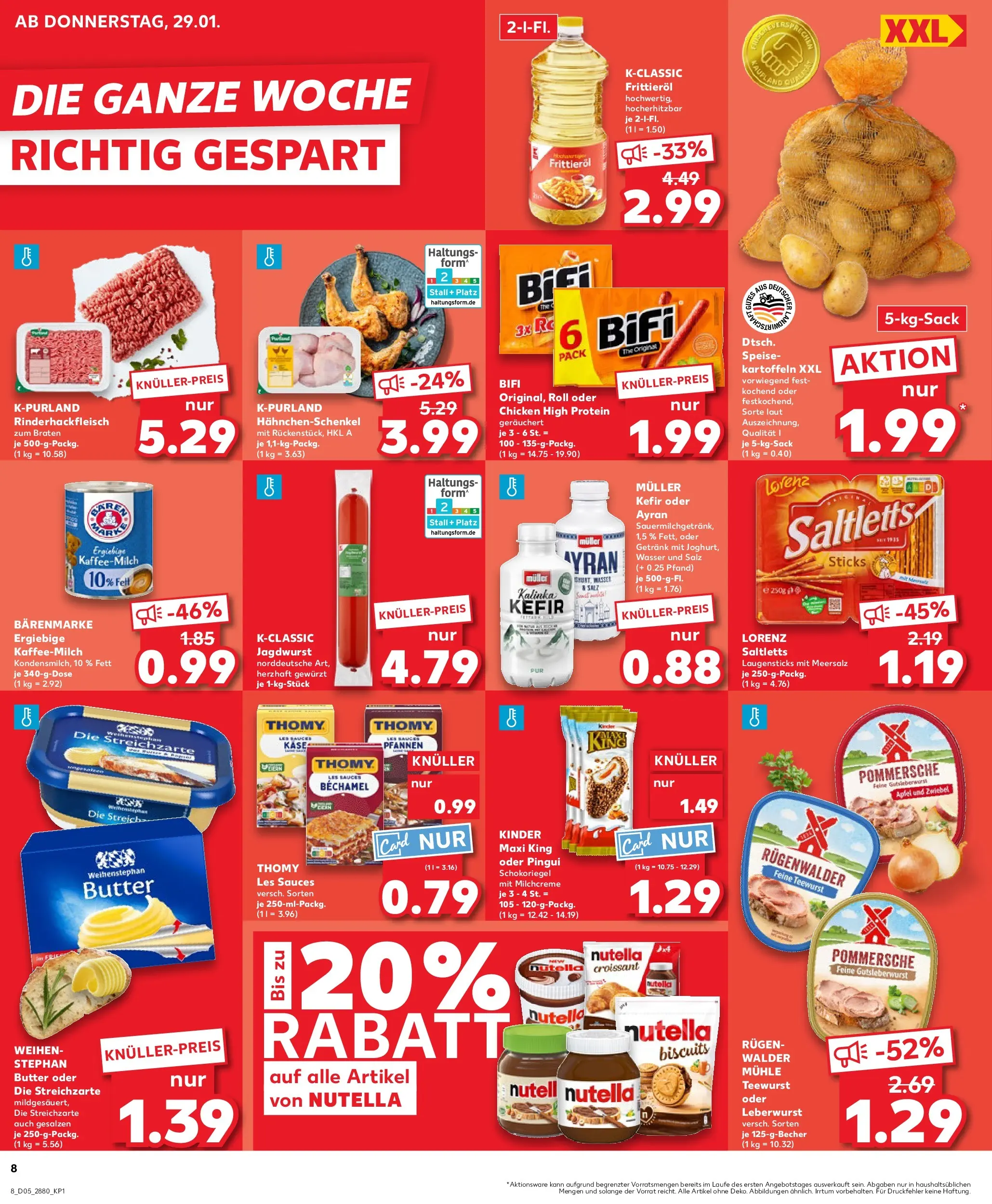 Prospekt Kaufland ab 02.02.2026 » Angebote Online zum Blättern | Seite: 8 | Produkte: Kefir, Weihenstephan butter, Croissant, Wasser