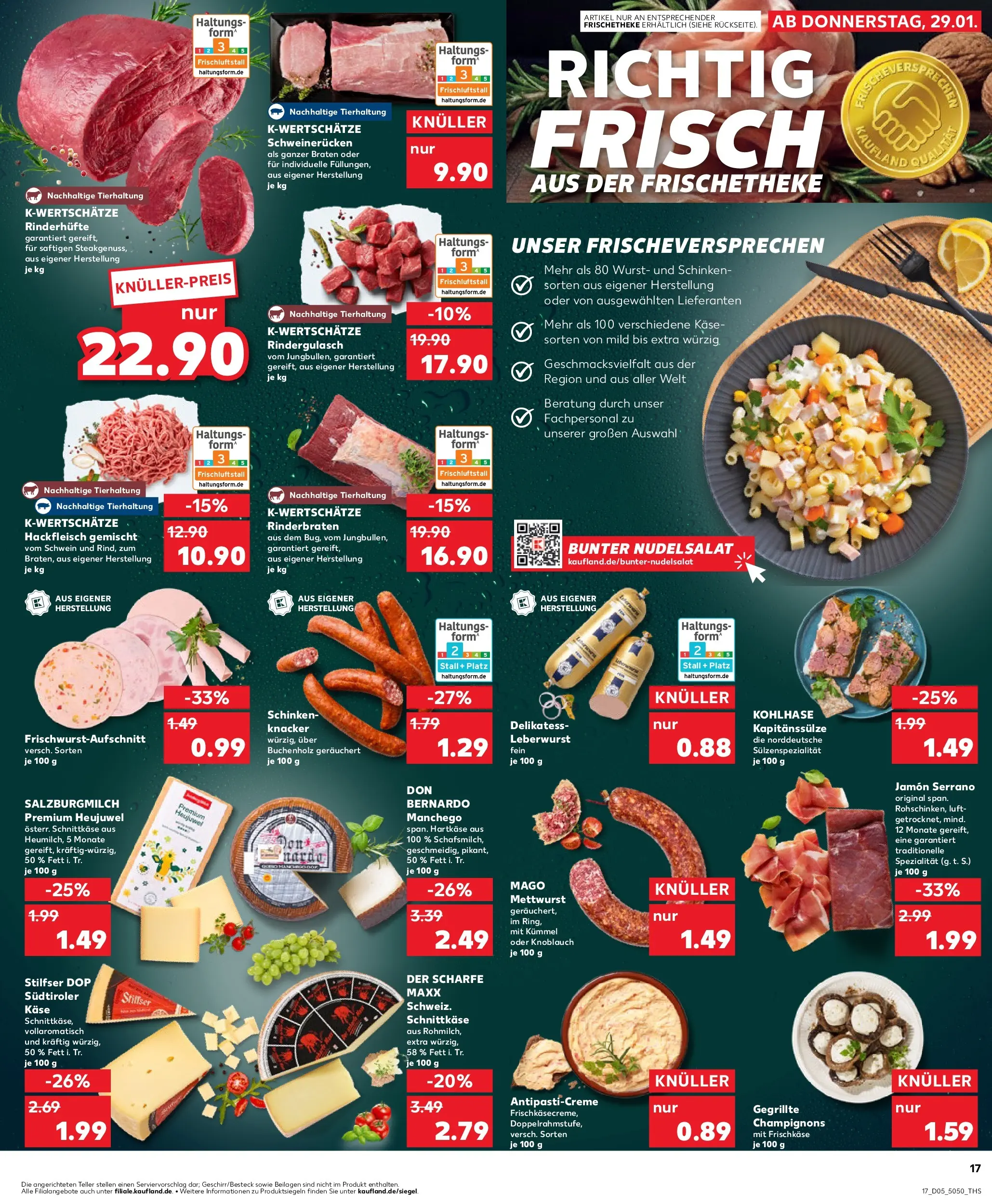 Prospekt Kaufland ab 02.02.2026 » Angebote Online zum Blättern | Seite: 17 | Produkte: Wurst, Knoblauch, Schinken, Frischkase