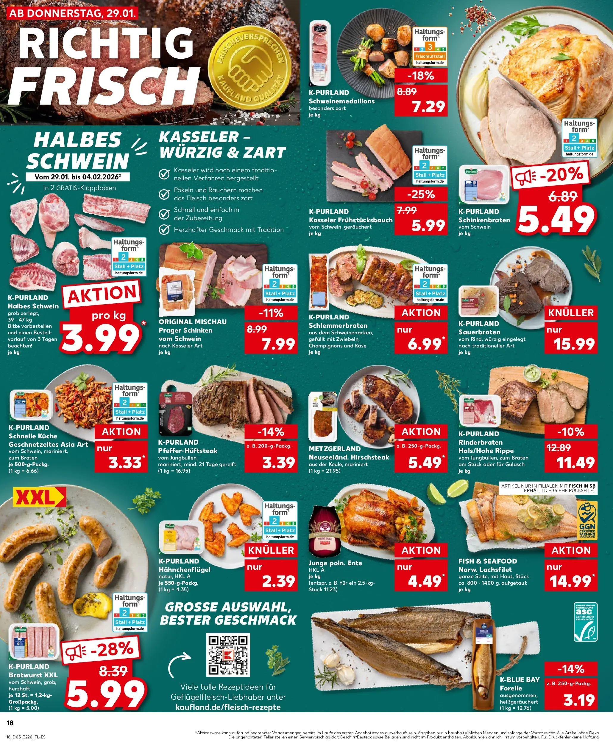 Prospekt Kaufland ab 02.02.2026 » Angebote Online zum Blättern | Seite: 18 | Produkte: Bratwurst, Küche, Gulasch, Ente