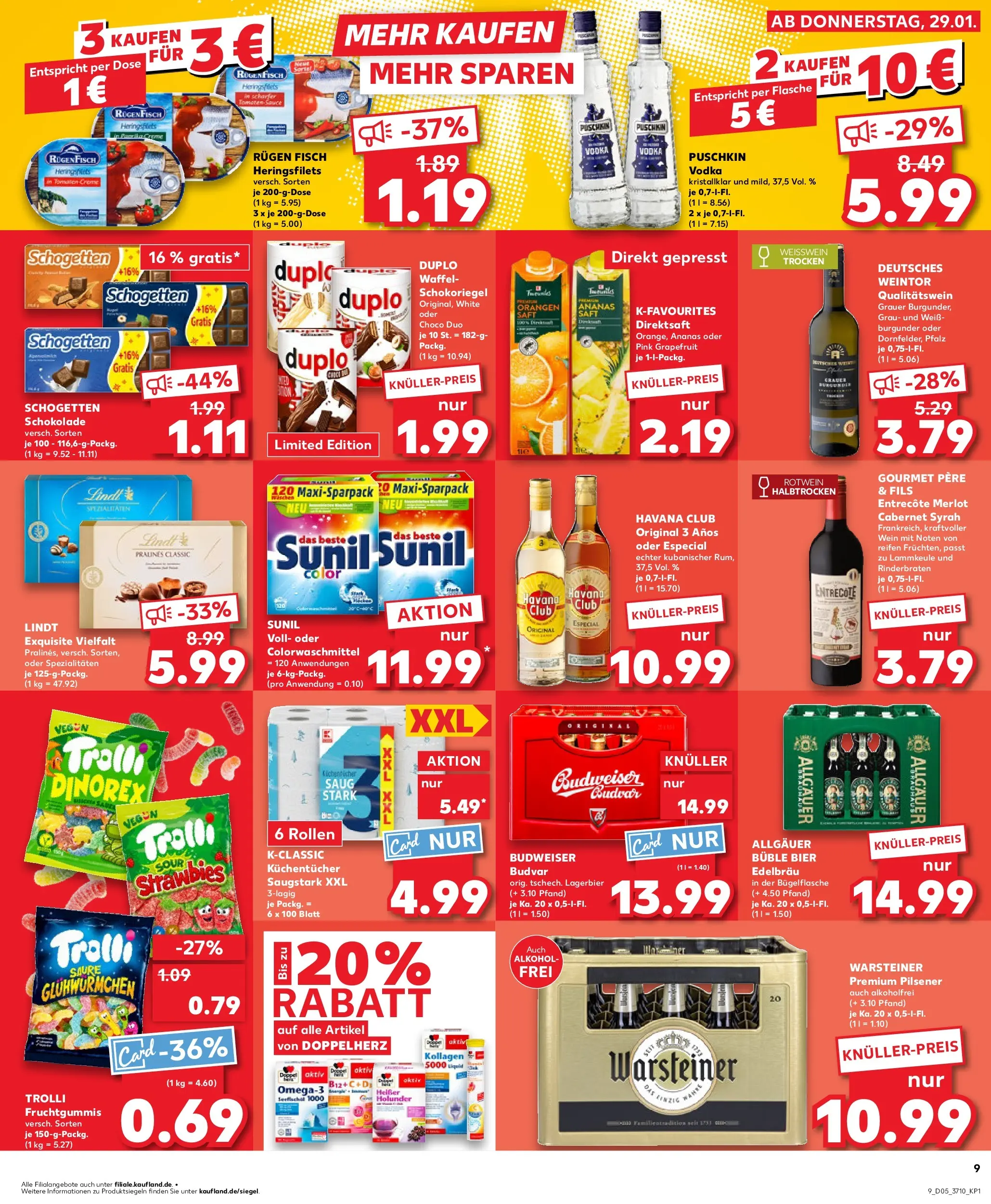 Prospekt Kaufland ab 02.02.2026 » Angebote Online zum Blättern | Seite: 9 | Produkte: Lammkeule, Schokolade, Weißwein, Ananas