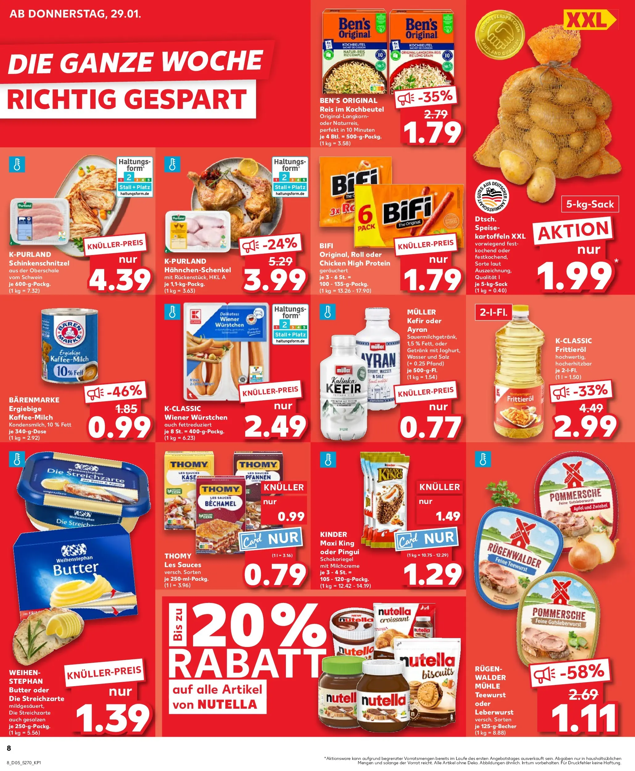 Prospekt Kaufland ab 02.02.2026 » Angebote Online zum Blättern | Seite: 8 | Produkte: Mühle, Kefir, Bifi, Reis