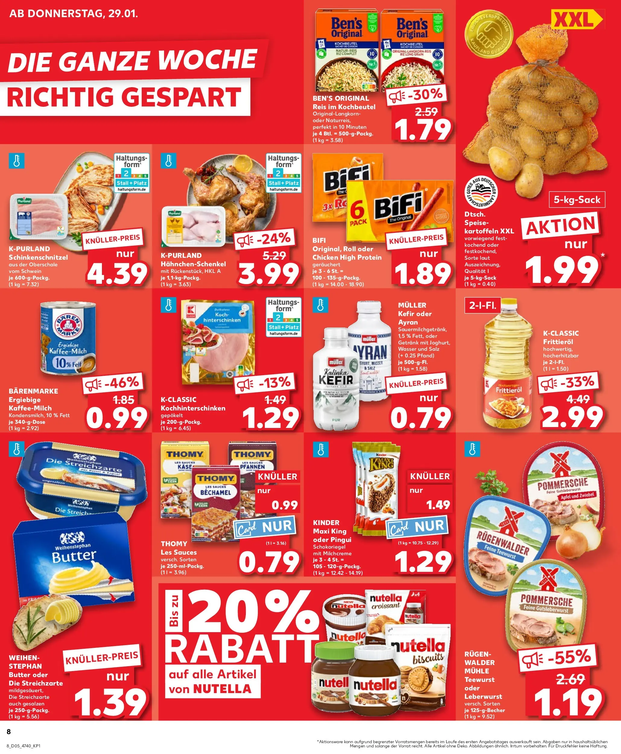 Prospekt Kaufland ab 02.02.2026 » Angebote Online zum Blättern | Seite: 8 | Produkte: Butter, Croissant, Nutella, Kartoffeln