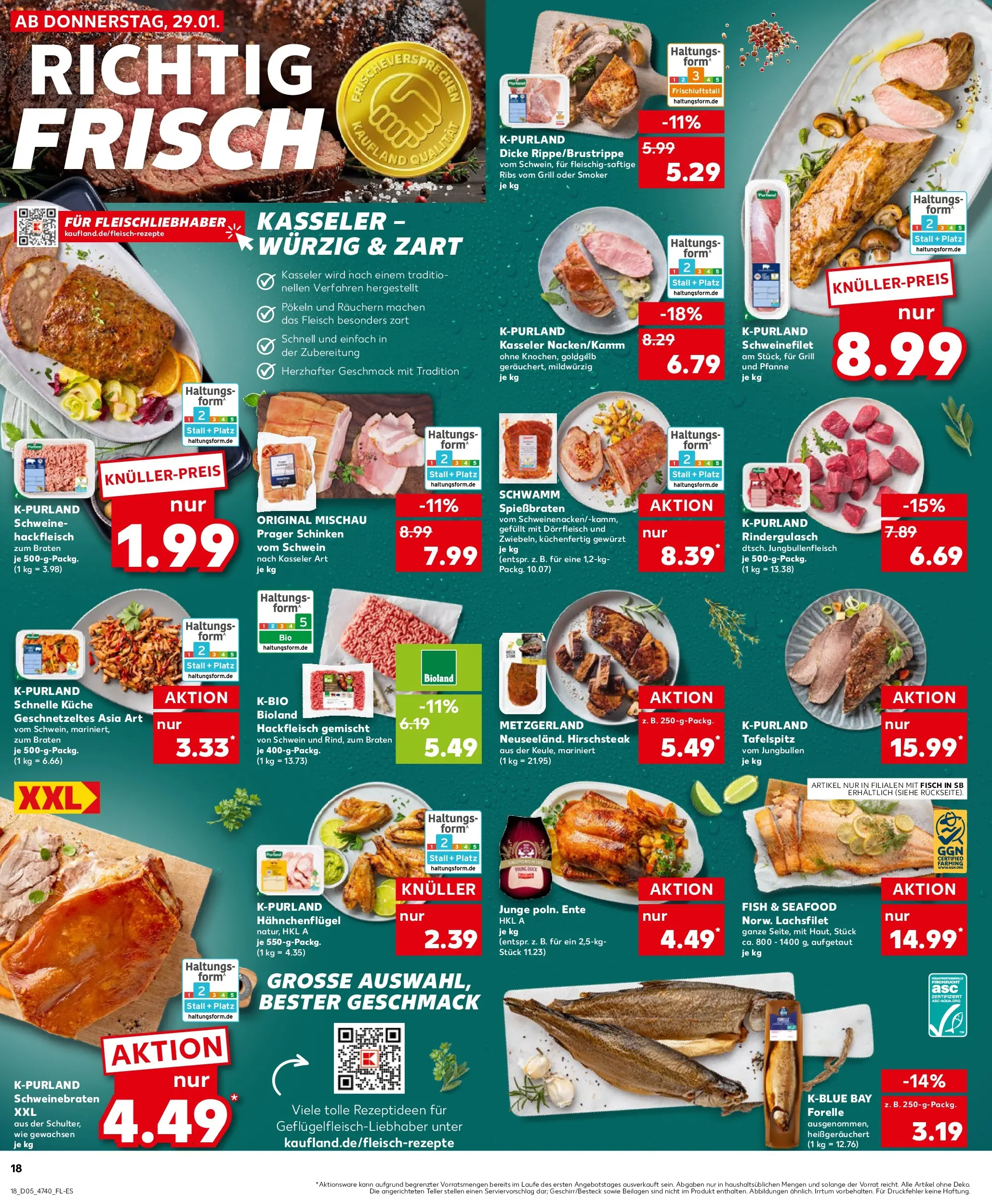 Prospekt Kaufland ab 02.02.2026 » Angebote Online zum Blättern | Seite: 18 | Produkte: Tafelspitz, Rindergulasch, Küche, Fleisch