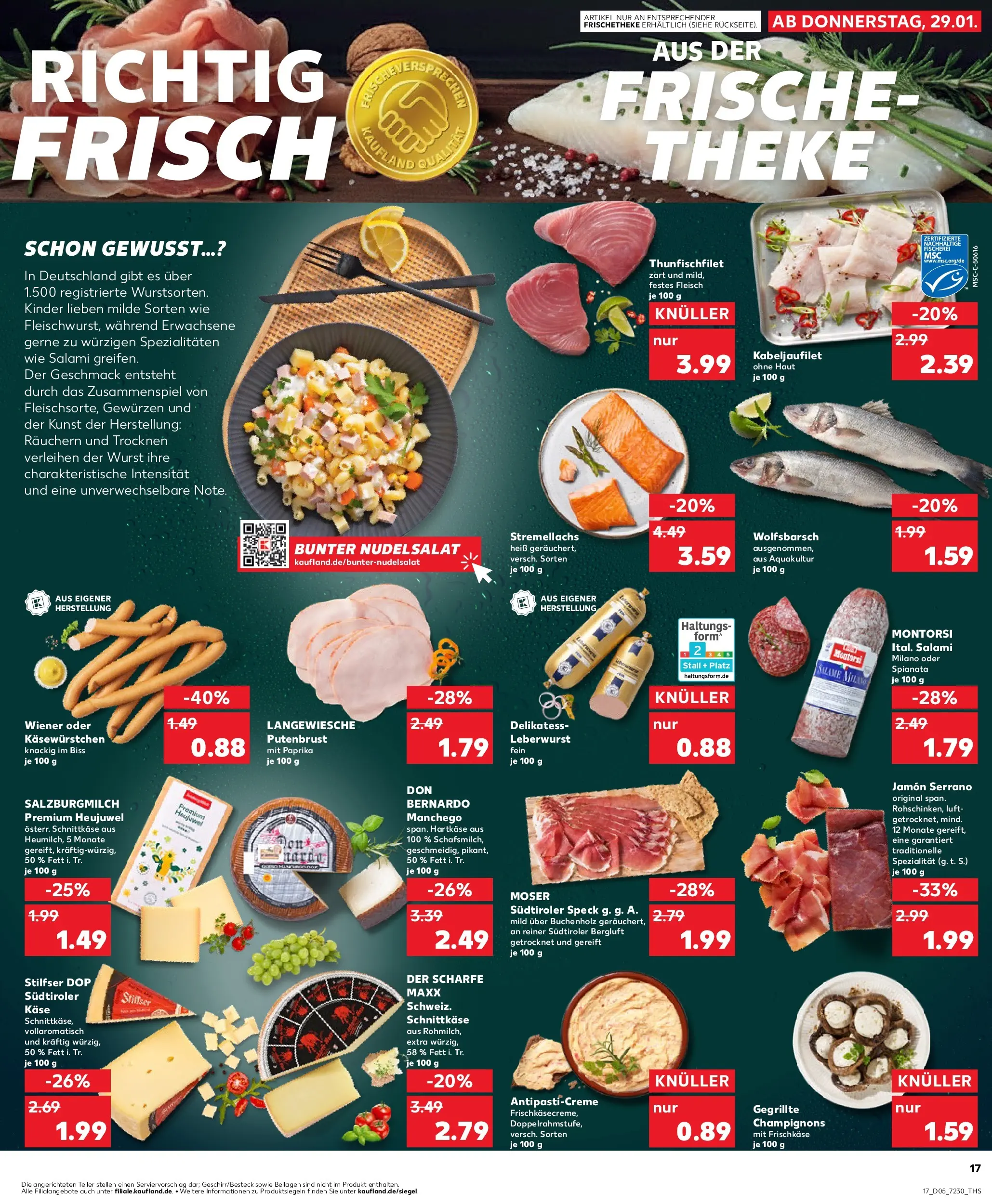 Prospekt Kaufland ab 02.02.2026 » Angebote Online zum Blättern | Seite: 17 | Produkte: Käse, Champignons, Paprika, Wurst