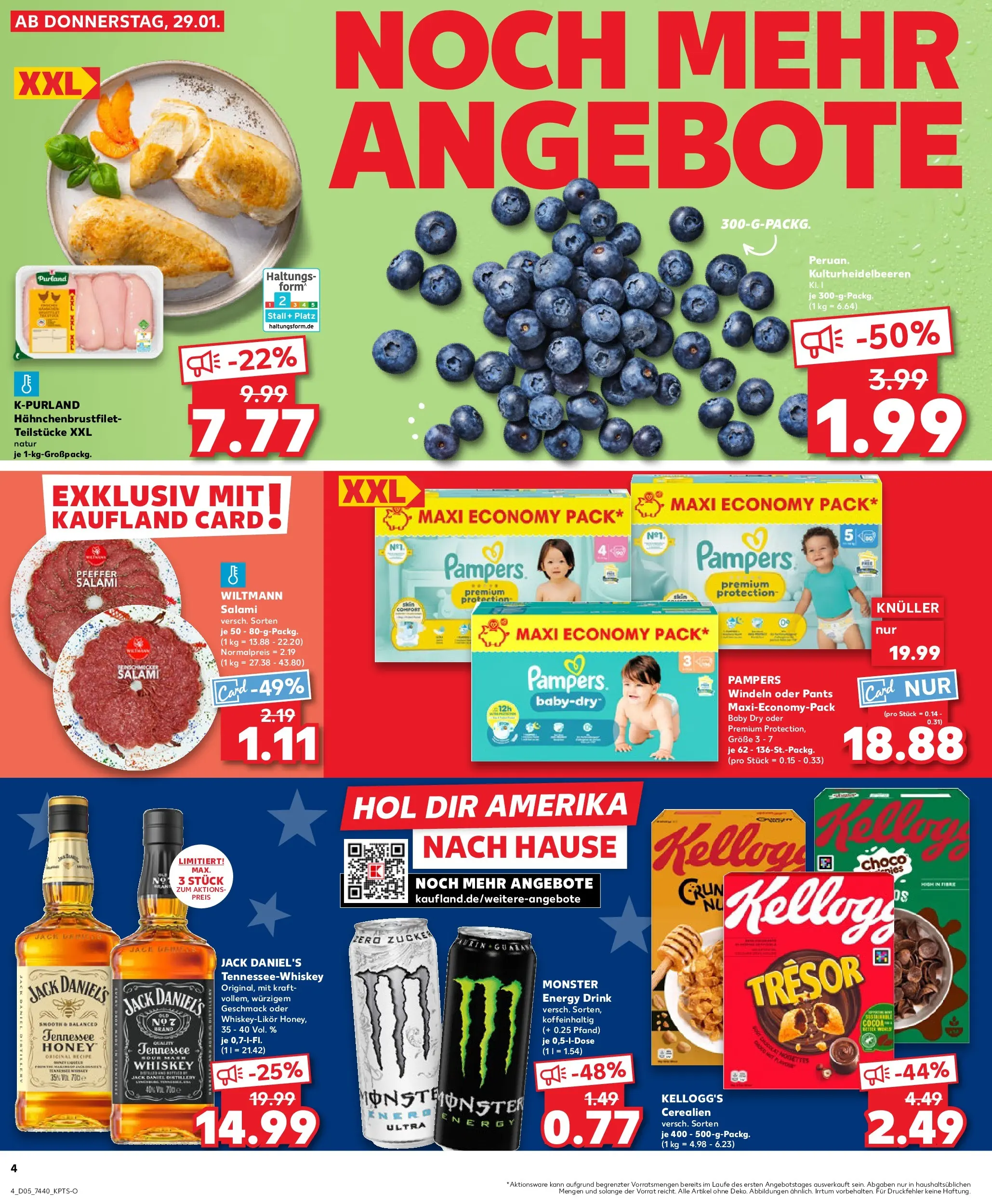 Prospekt Kaufland ab 02.02.2026 » Angebote Online zum Blättern | Seite: 4 | Produkte: Pampers, Jack Daniel's, Zucker, Salami