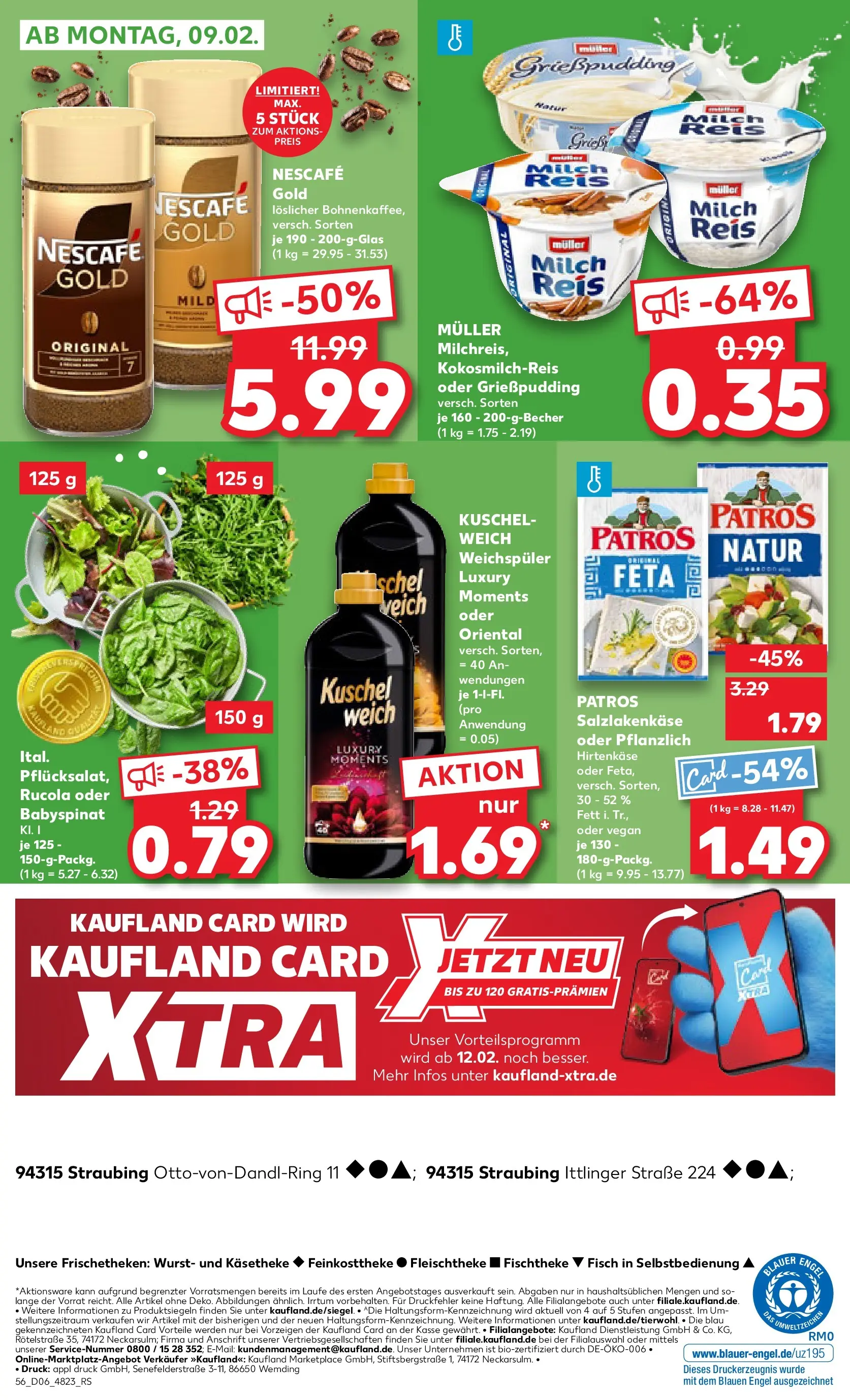 Prospekt Kaufland ab 05.02.2026 » Angebote Online zum Blättern | Seite: 56 | Produkte: Rucola, Weichspüler, Wurst, Nescafe gold