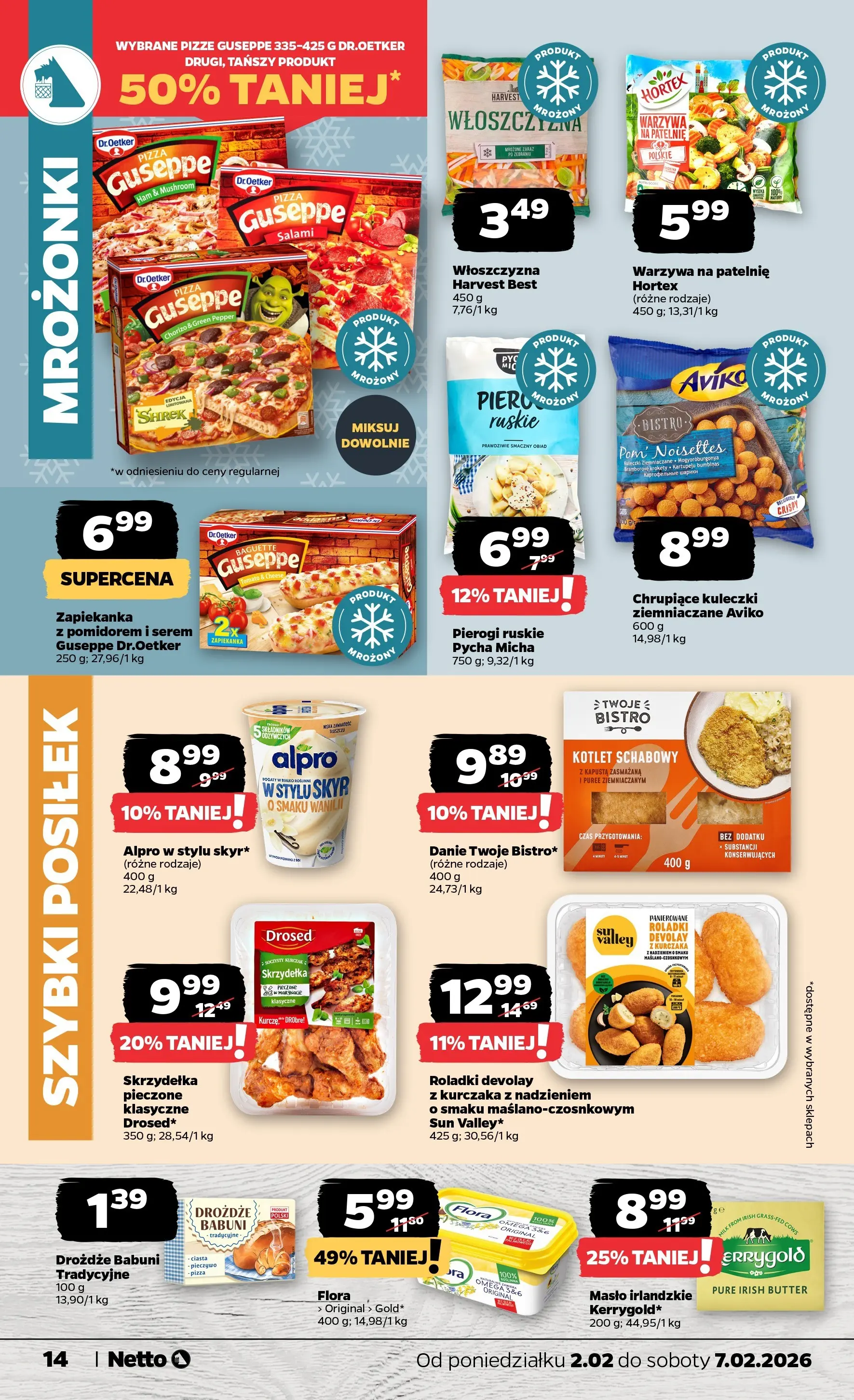 Netto - NETTO T06A ważne do 7.02.2026 od 01.02.2026 - Aktualne promocje | Strona: 14 | Produkty: Kurczak, Kuleczki ziemniaczane, Warzywa na patelnie, Warzywa