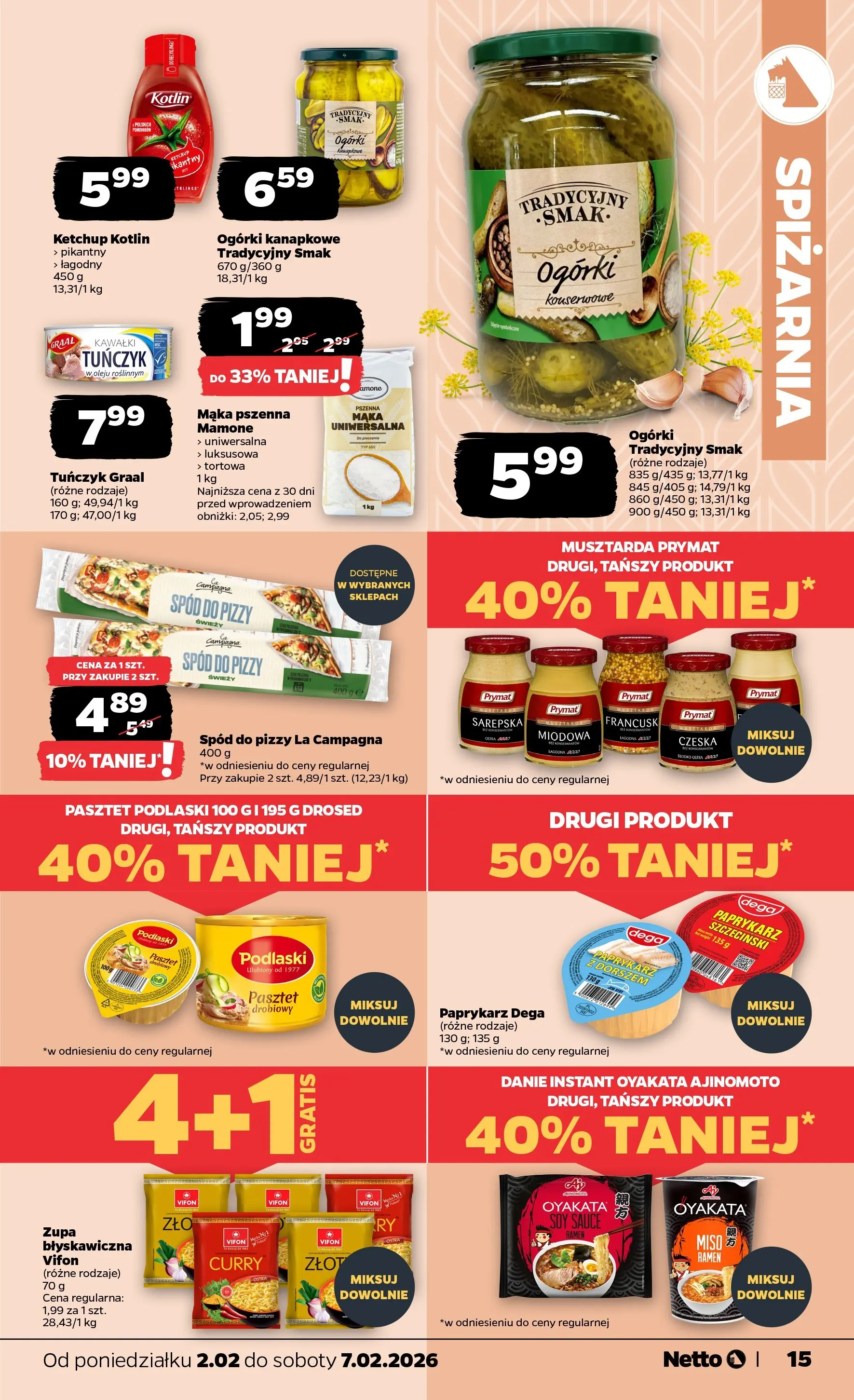 Netto - NETTO T06A ważne do 7.02.2026 od 01.02.2026 - Aktualne promocje | Strona: 15 | Produkty: Curry, Vifon, Zupa, Ogórki