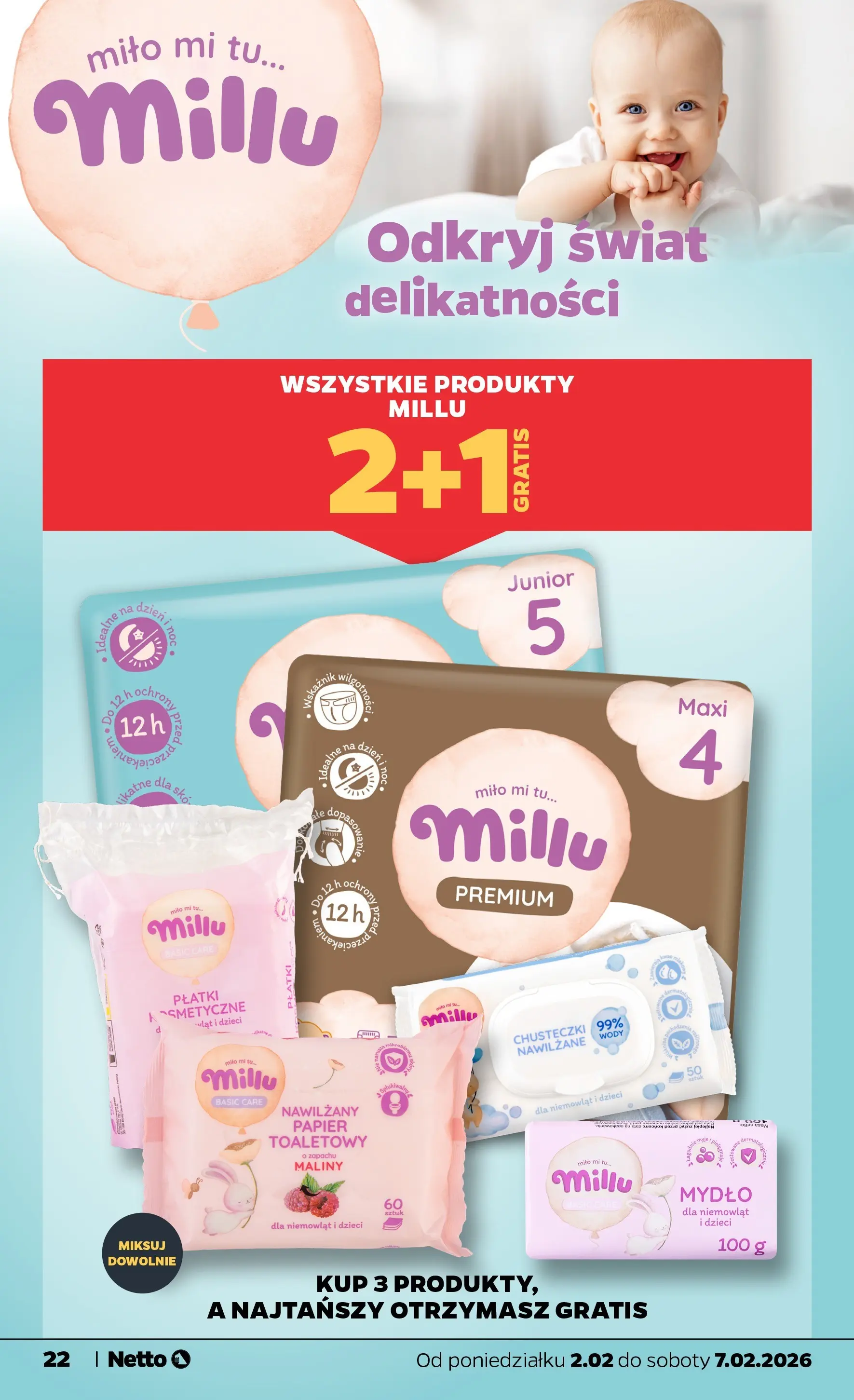 Netto - NETTO T06A ważne do 7.02.2026 od 01.02.2026 - Aktualne promocje | Strona: 22 | Produkty: Maliny, Płatki kosmetyczne, Płatki, Mydło