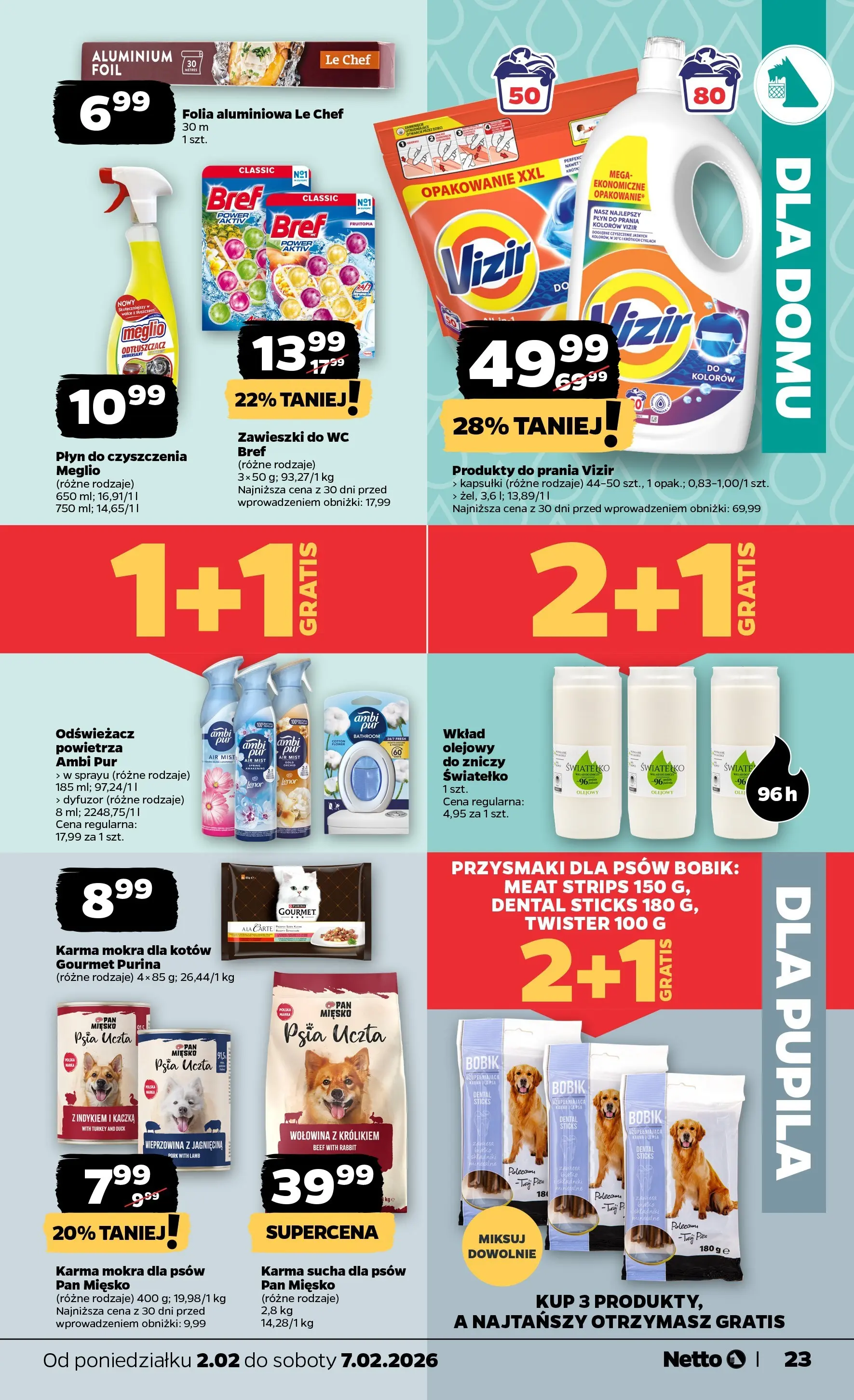 Netto - NETTO T06A ważne do 7.02.2026 od 01.02.2026 - Aktualne promocje | Strona: 23 | Produkty: Meglio, Kaczka, Jagnięcina, Wołowina