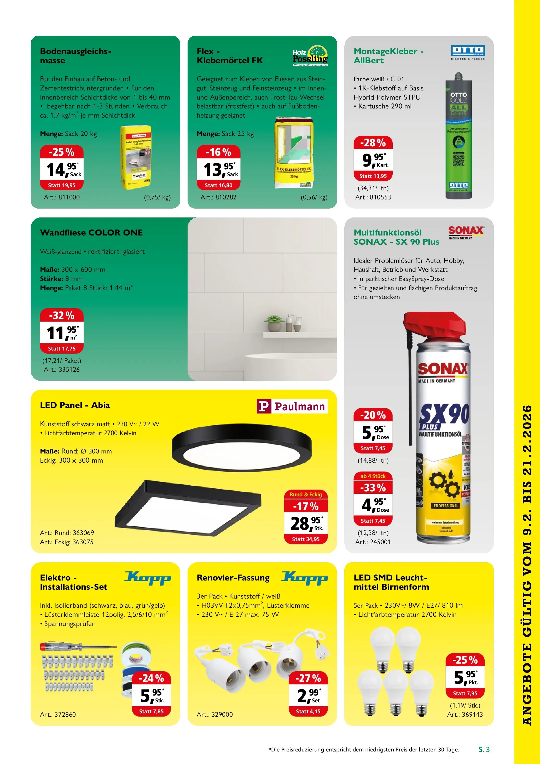 Angebote - Holz Possling: Preisaktion Angebote (ab 08.02.2026) zum Blättern | Seite: 3