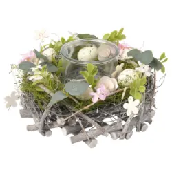 Deko-Kranz mit Windlicht