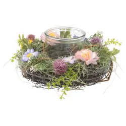 Deko-Kranz mit Windlicht