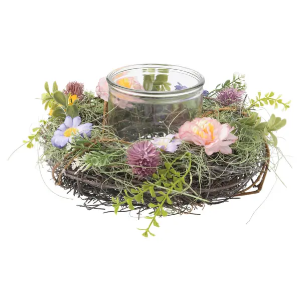 Deko-Kranz mit Windlicht