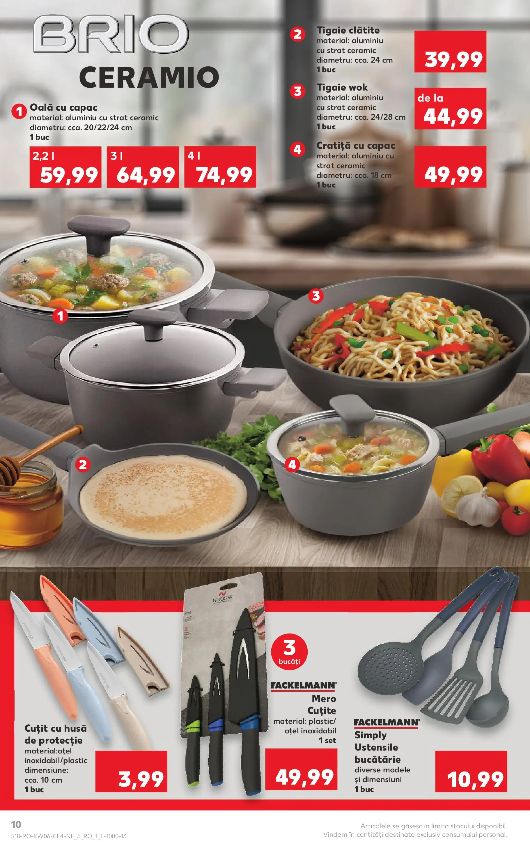 Catalog Kaufland - Constanța 03.02.2026 - Revista si Oferta | Pagină: 10 | Produse: Tigaie, Bucătărie, Cuțit, Clătite
