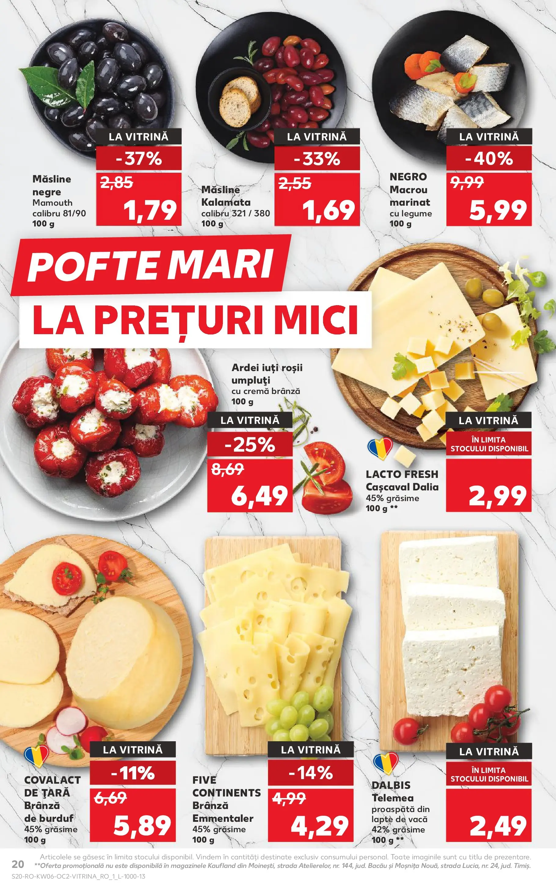Catalog Kaufland - Arad 04.02.2026 - Revista si Oferta | Pagină: 20 | Produse: Mici, Lapte, Brânză, Roșii