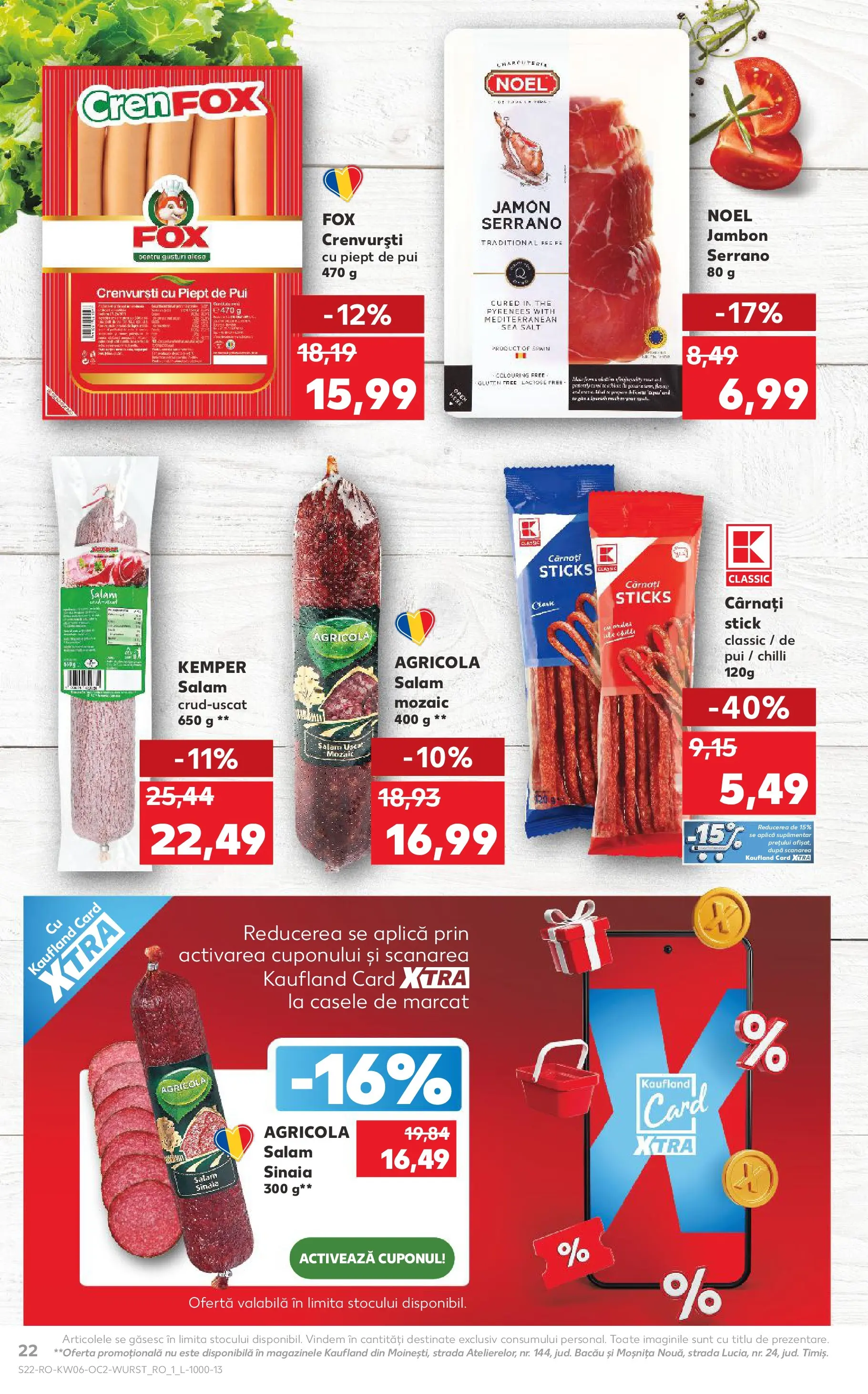 Catalog Kaufland - Arad 04.02.2026 - Revista si Oferta | Pagină: 22 | Produse: Chilli, Crenvurști, Salam, Cârnați